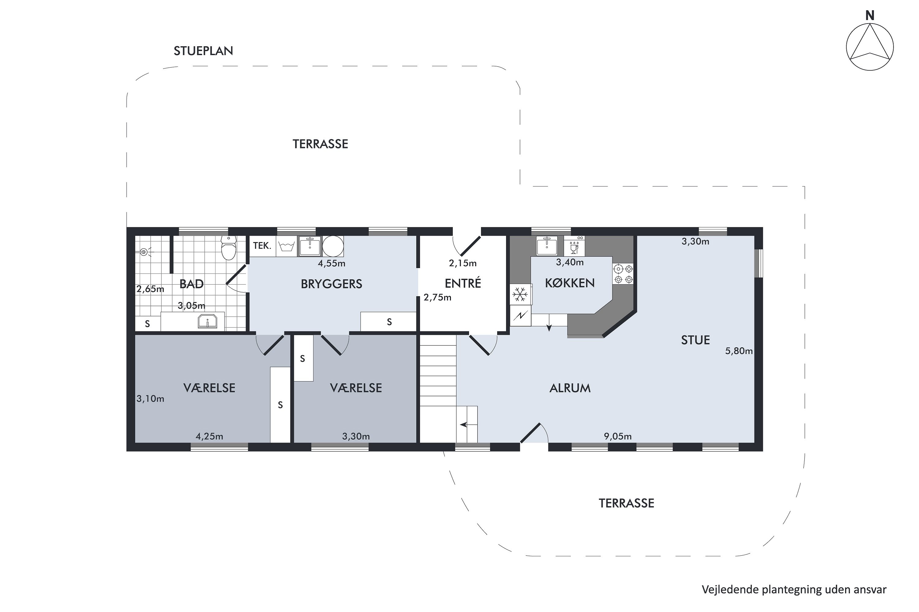 Plantegninger billede af Nibevej 204, Øster Hornum, 9530 Støvring