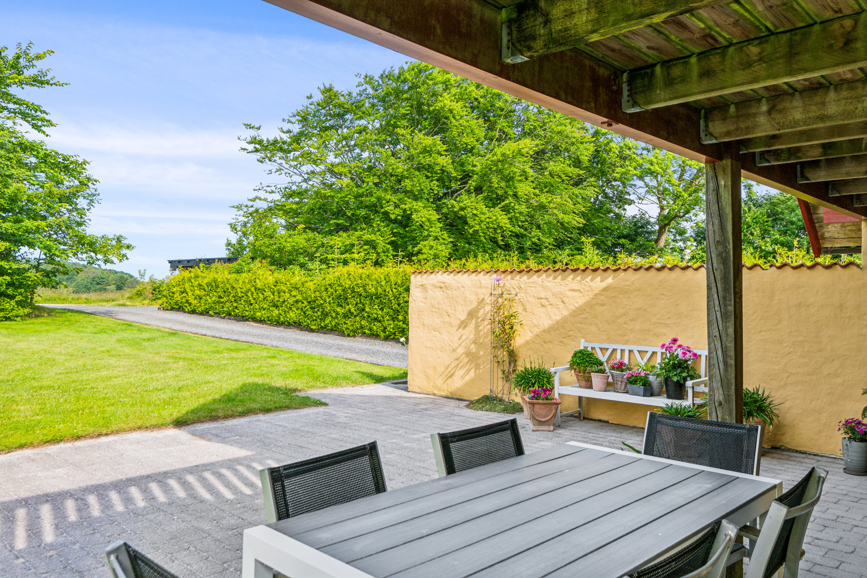 Fremhævet terrasse billede i fuldskærmstilstand. Billede af Nibevej 204, Øster Hornum, 9530 Støvring