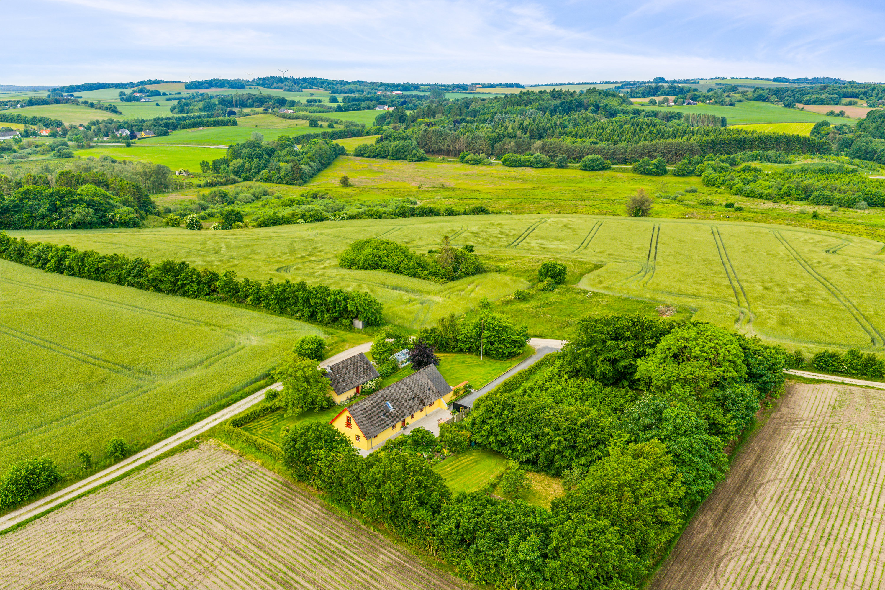Miniaturebillede 1: luftfoto. Billede af Nibevej 204, Øster Hornum, 9530 Støvring
