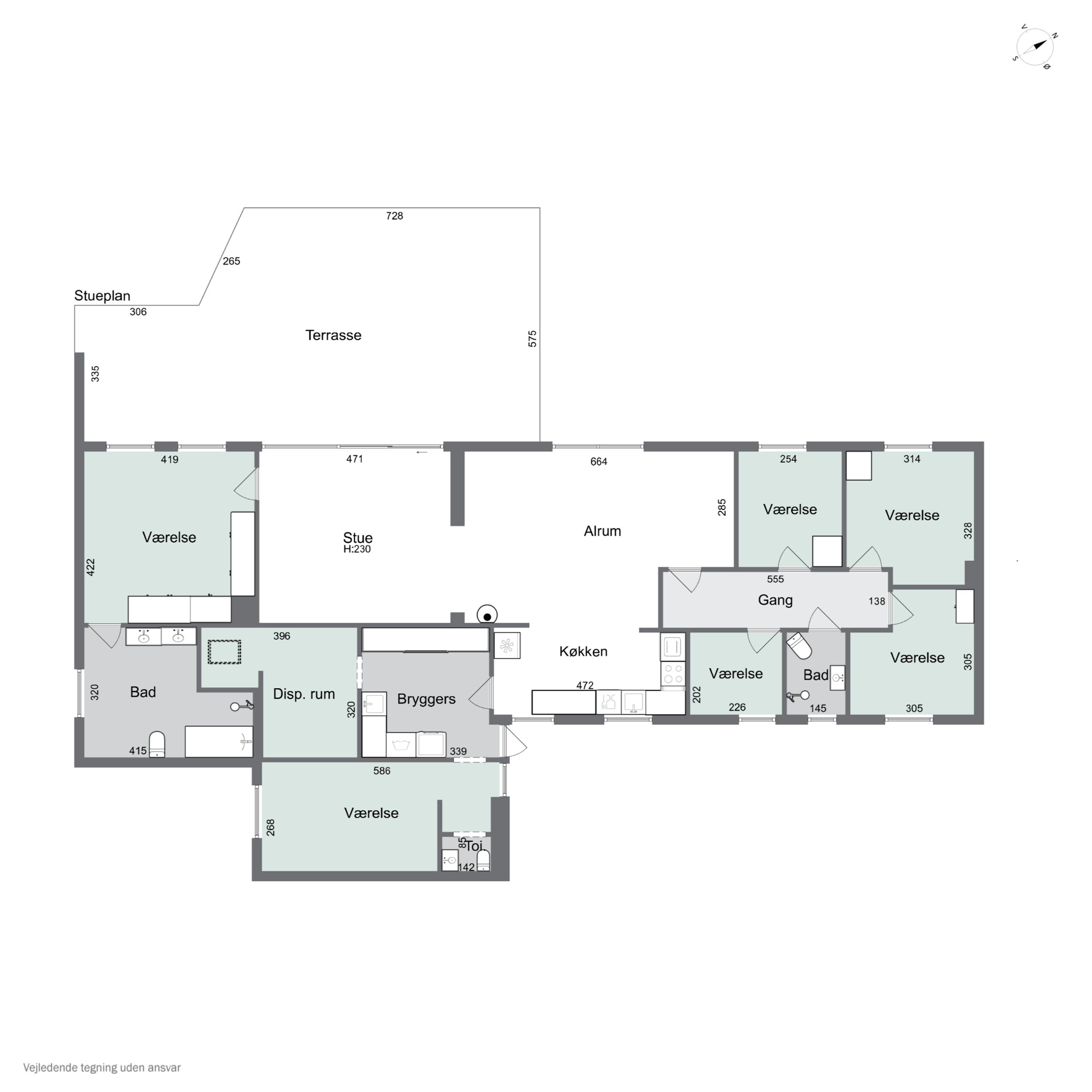 Plantegninger billede af Møllealle 7, Nyker, 3700 Rønne