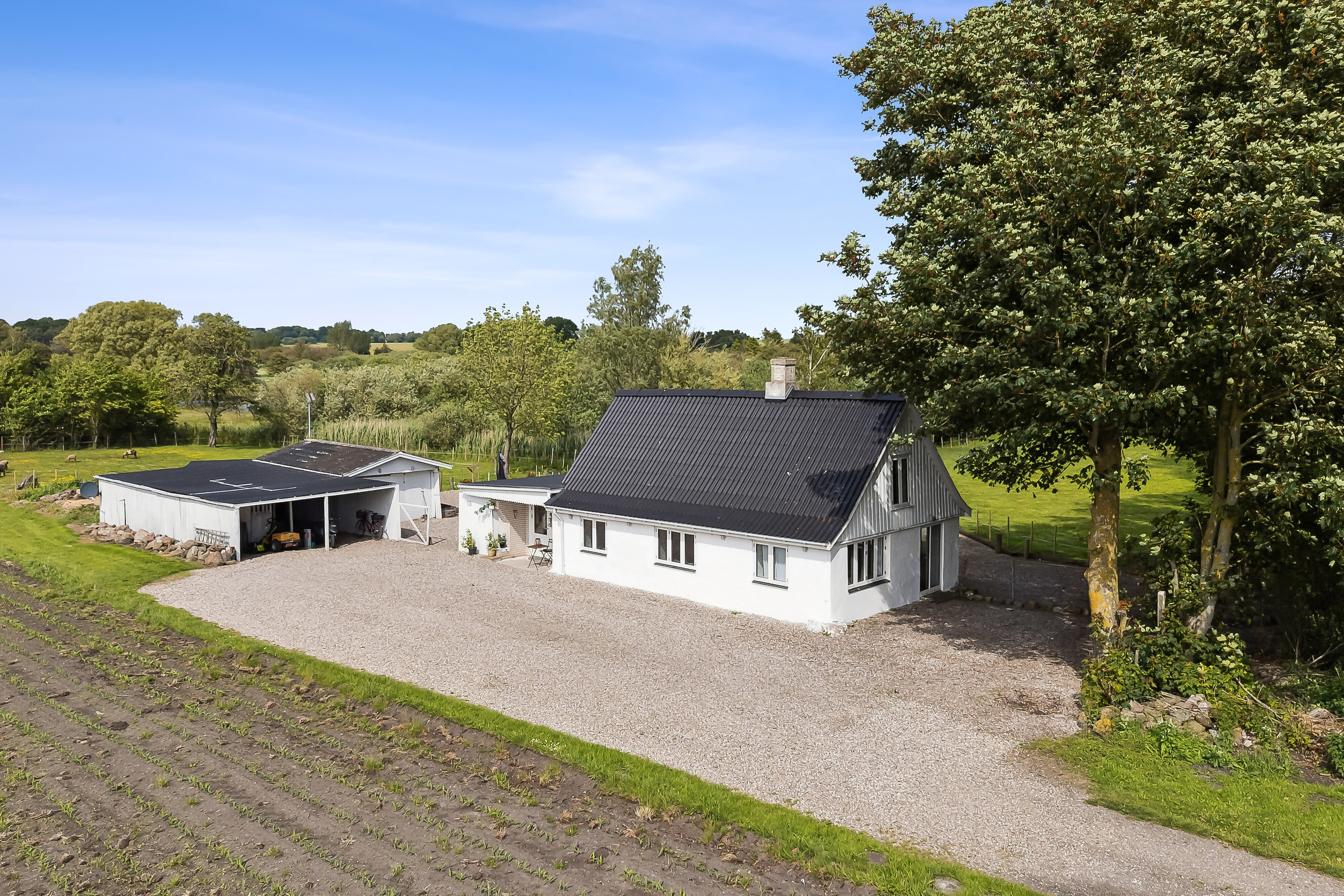 Villa: Set fra haven på Lodagervej 10, Hejninge, 4200 Slagelse