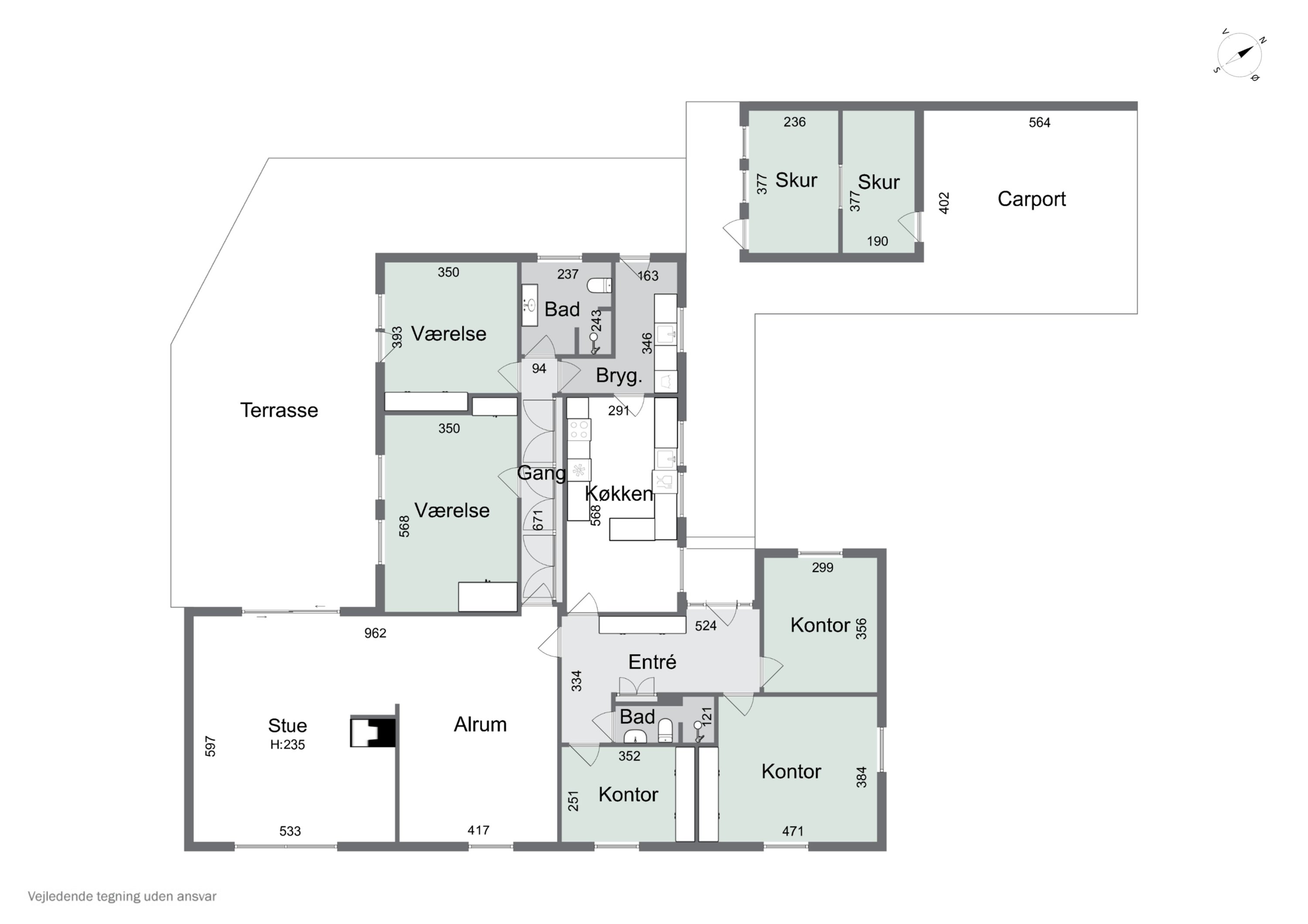 Plantegninger billede af Rødgranen 11, 8620 Kjellerup
