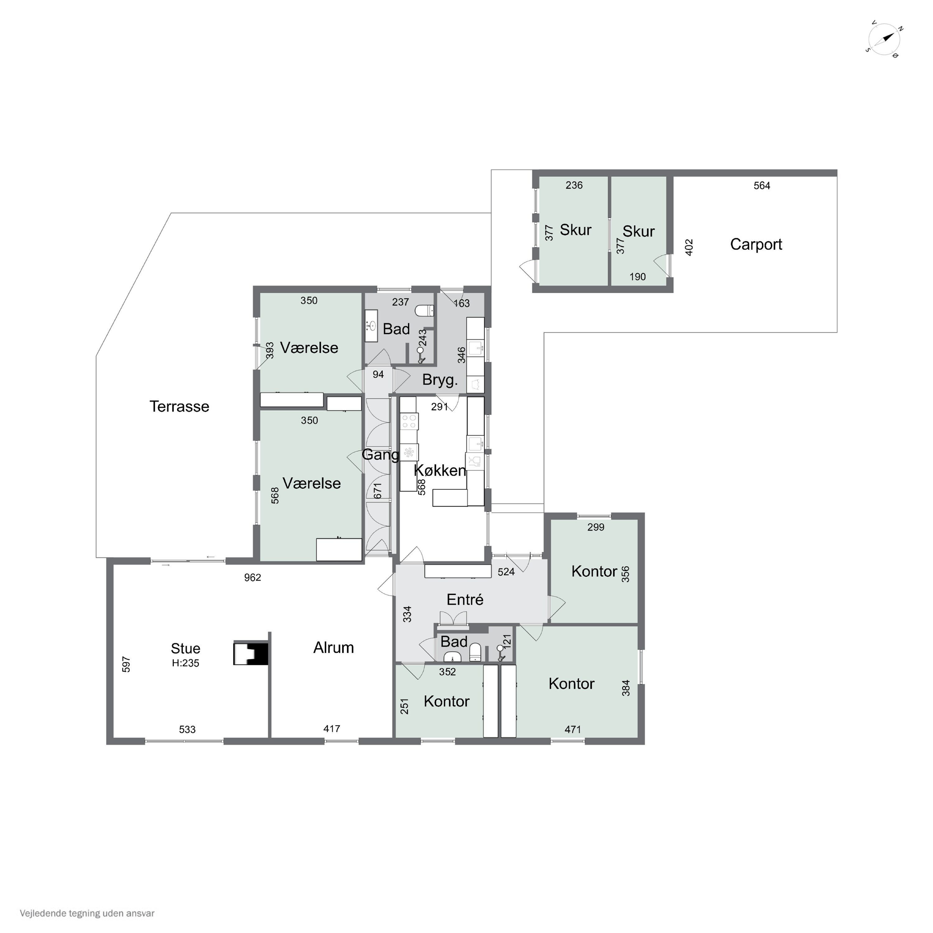 Plantegninger billede af Rødgranen 11, 8620 Kjellerup