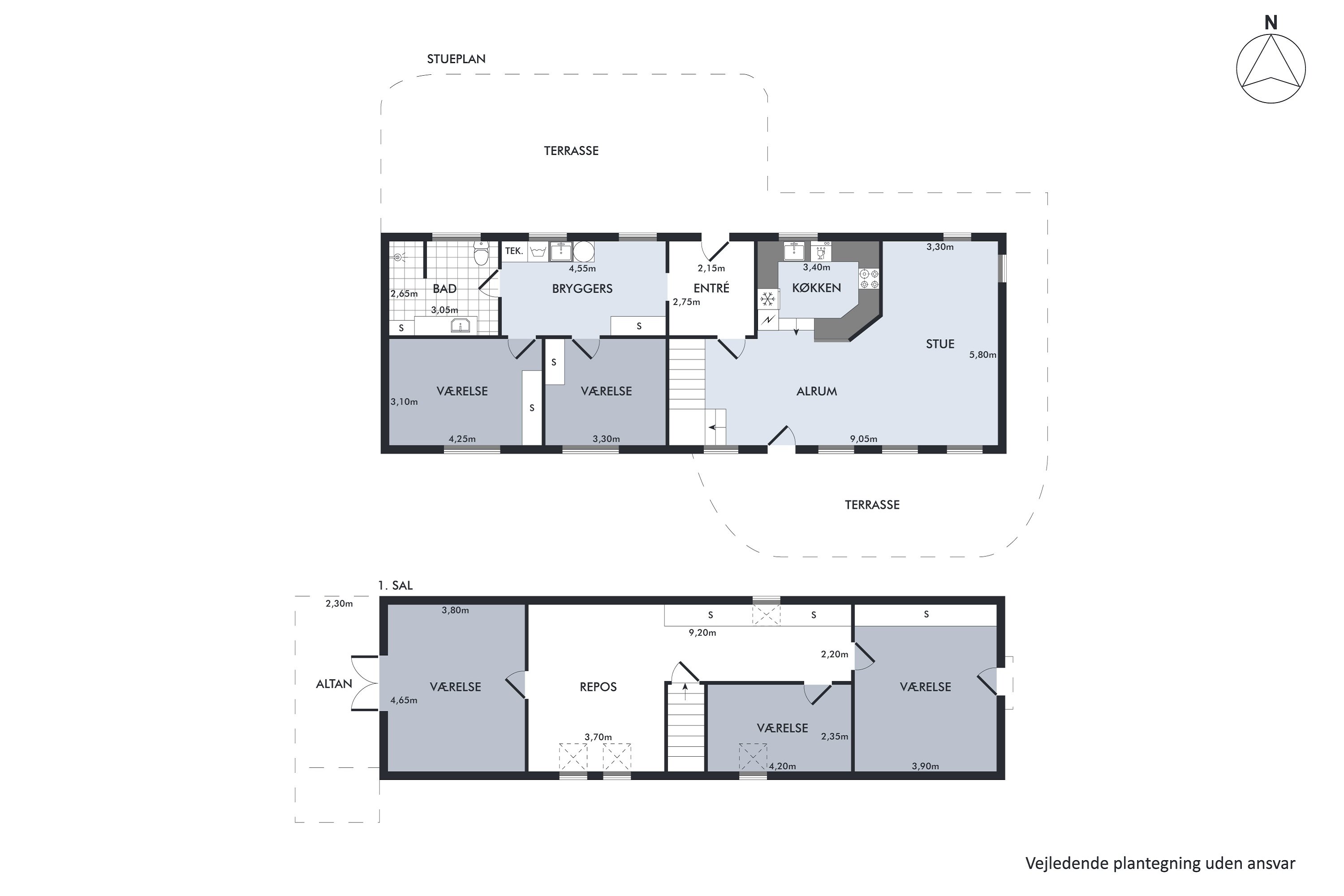 Plantegninger billede af Nibevej 204, Øster Hornum, 9530 Støvring