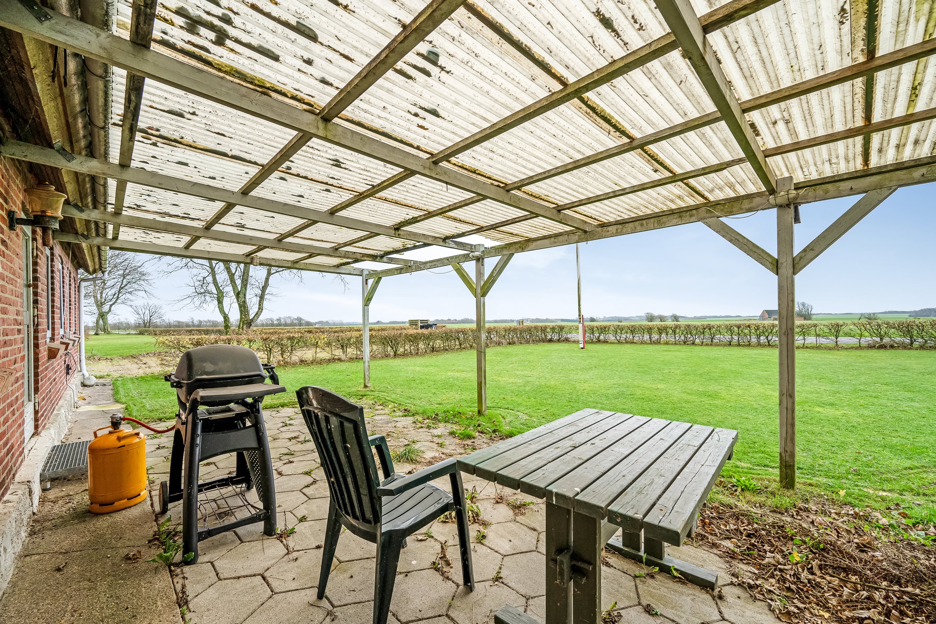 Fremhævet terrasse billede i fuldskærmstilstand. Billede af Tylvadvej 20, Finderup, 6900 Skjern