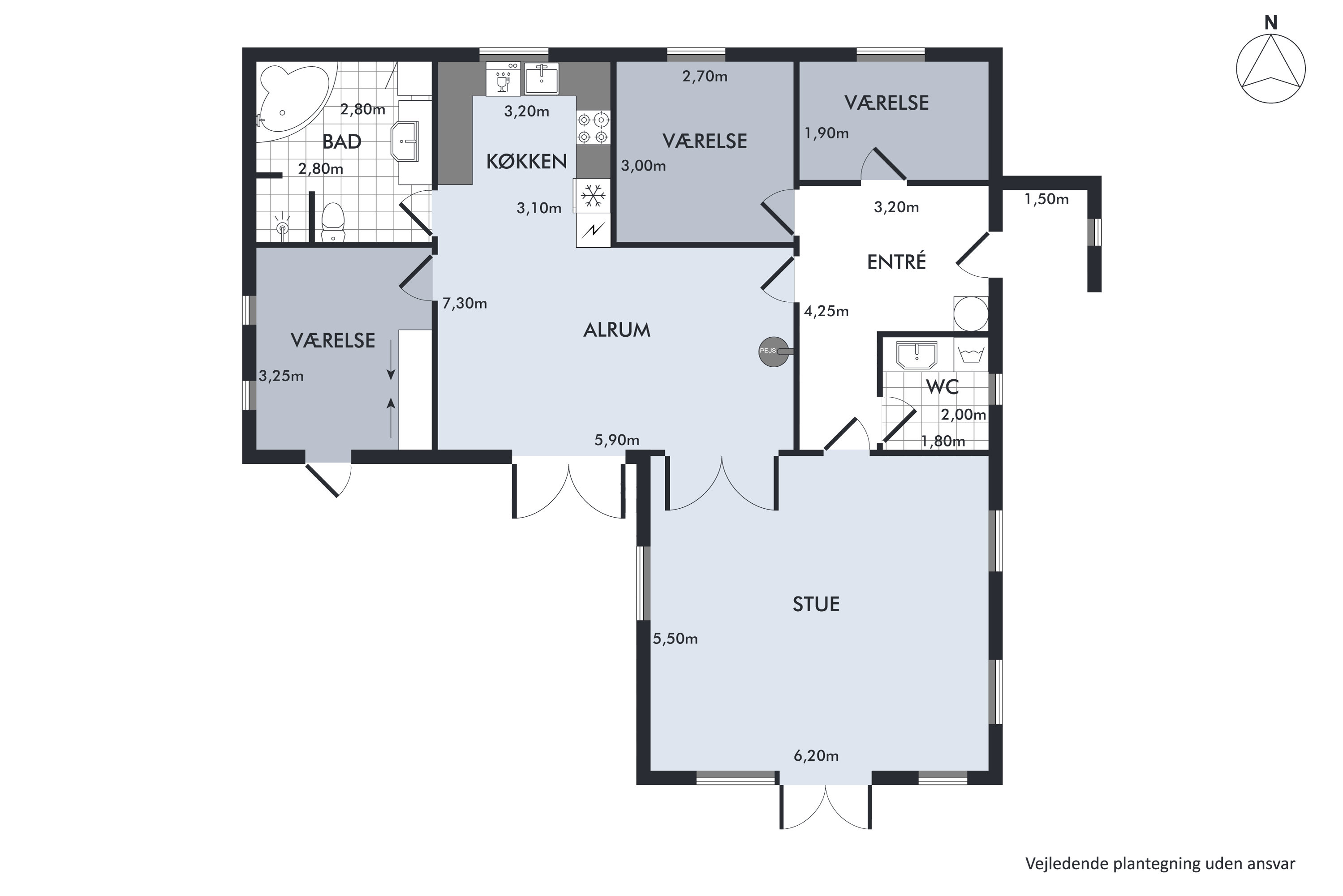 Plantegninger billede af Tranebærvej 2, Napstjert, 9981 Jerup