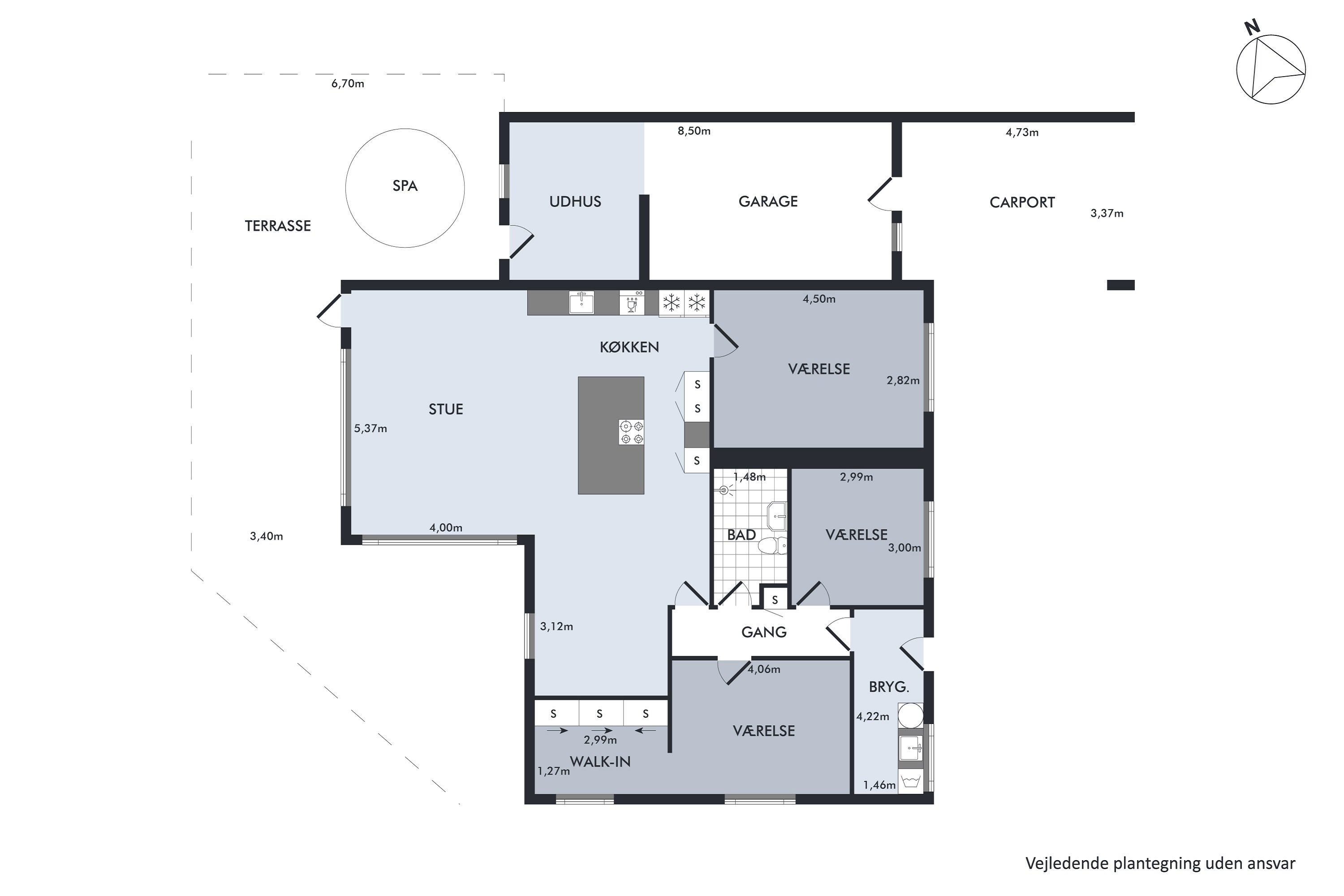 Plantegninger billede af Kløvermarken 23, 9310 Vodskov