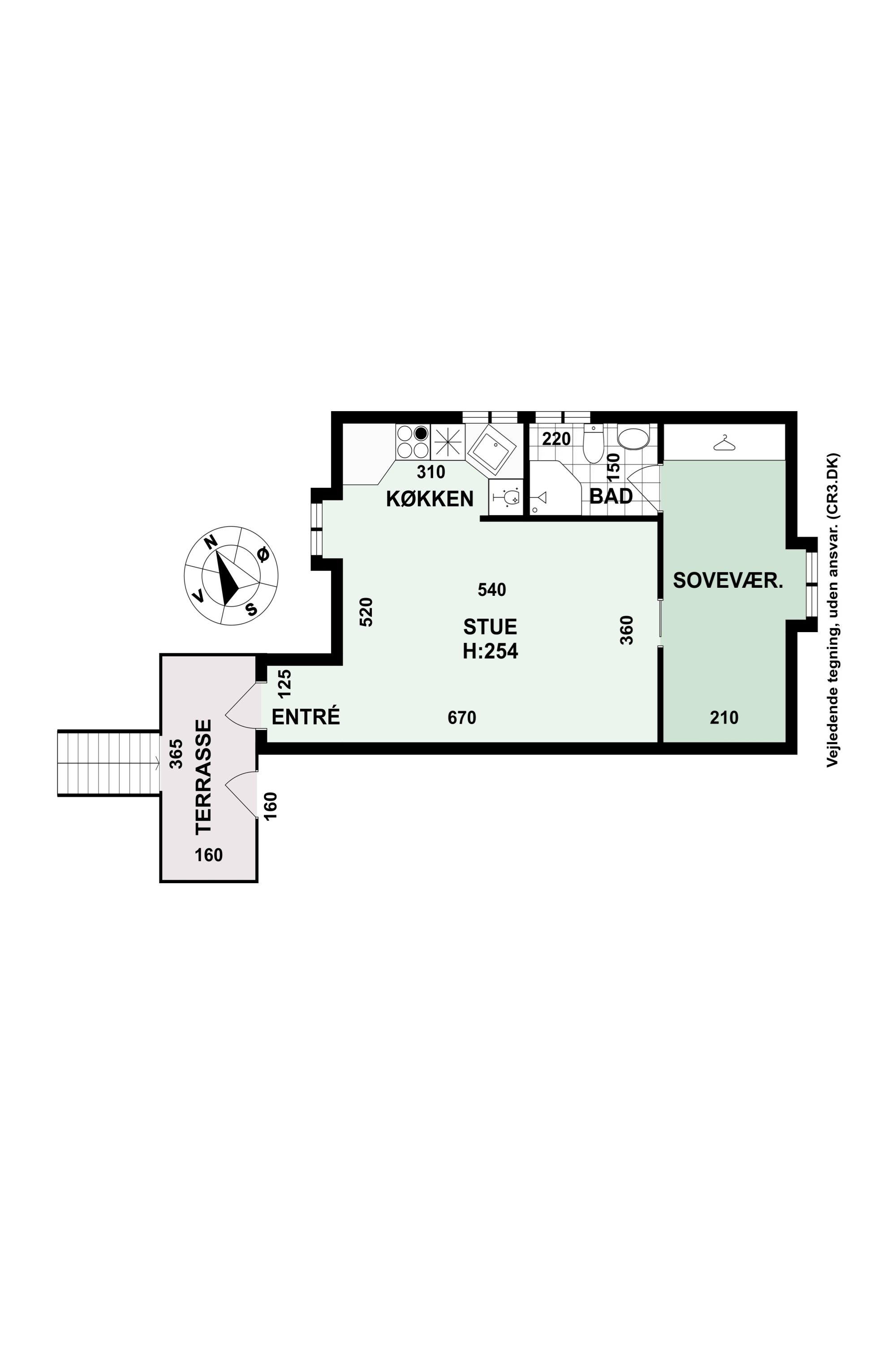 Plantegninger billede af Dr Mølle Strandvej 568D, 1. tv., 3120 Dronningmølle