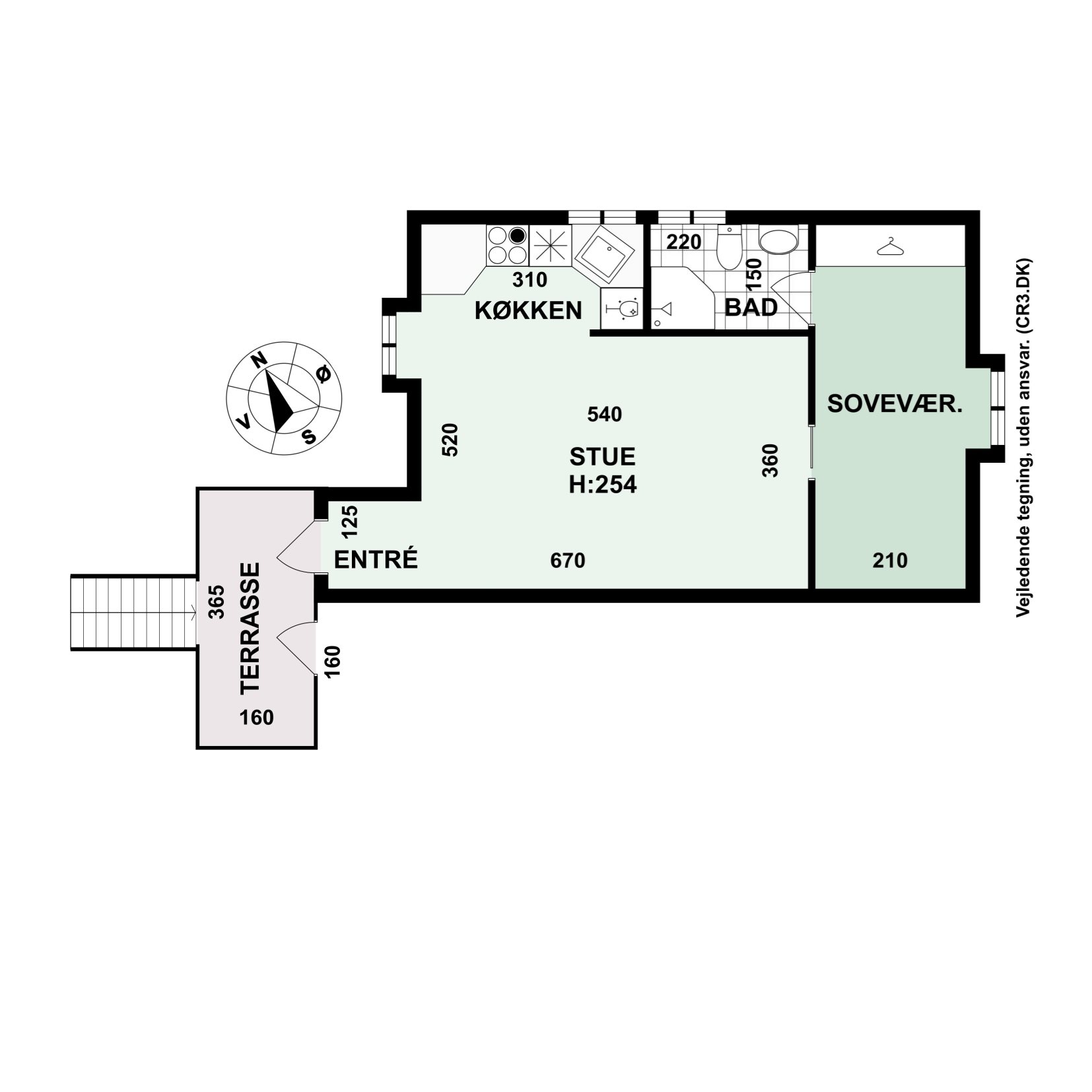 Plantegninger billede af Dr Mølle Strandvej 568D, 1. tv., 3120 Dronningmølle