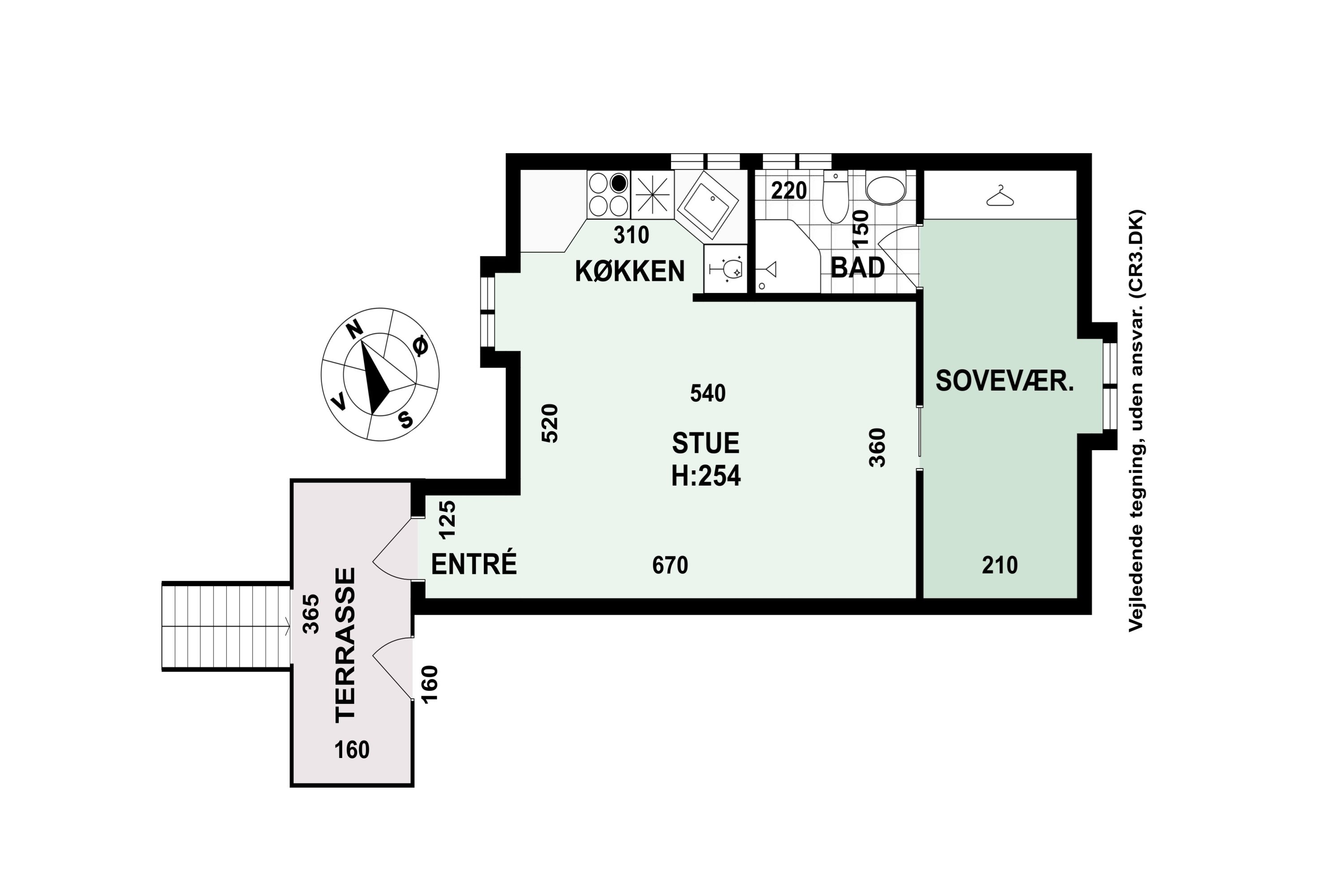 Plantegninger billede af Dr Mølle Strandvej 568D, 1. tv., 3120 Dronningmølle