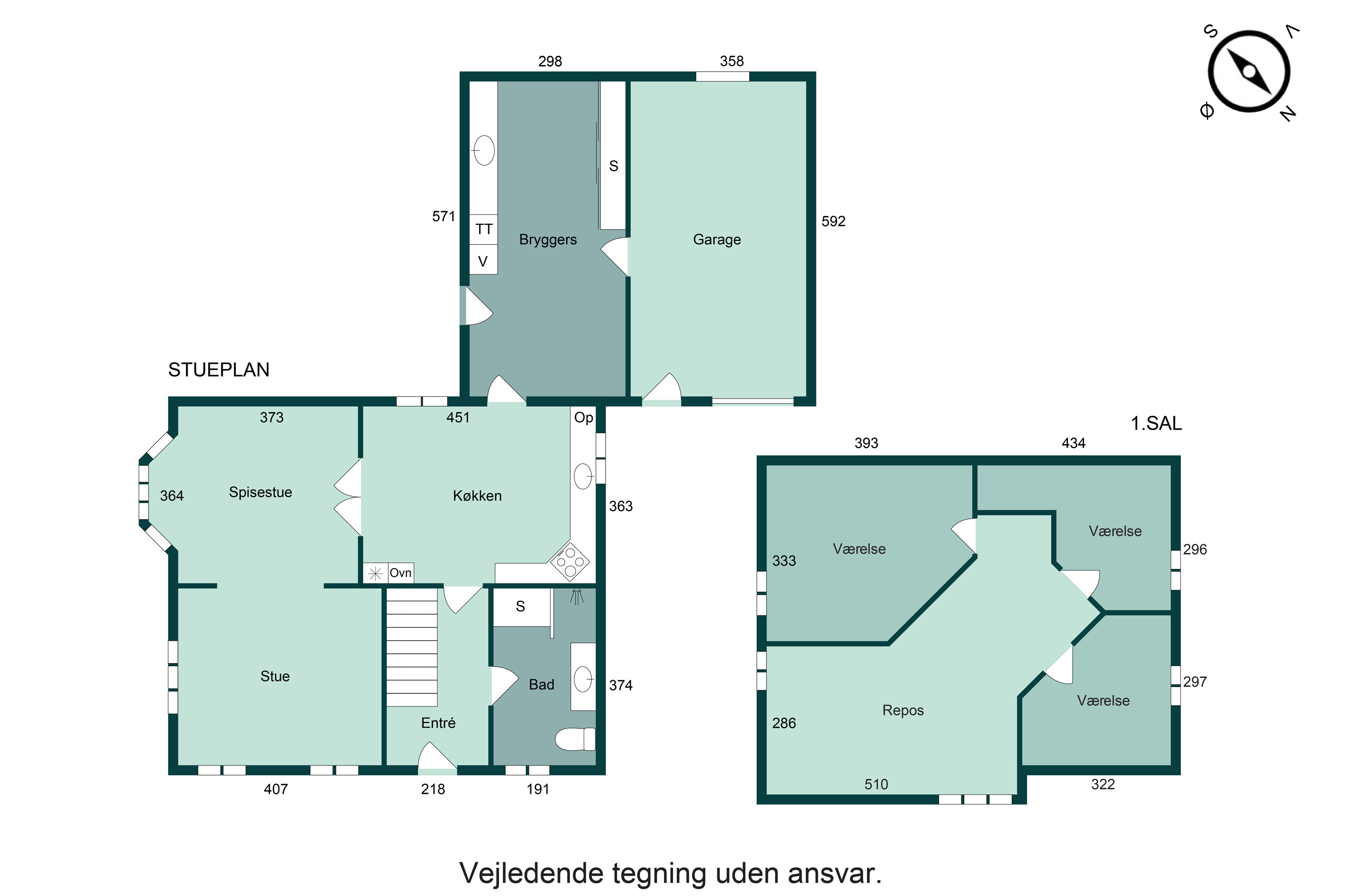 Plantegninger billede af Bråvej 18, 8781 Stenderup