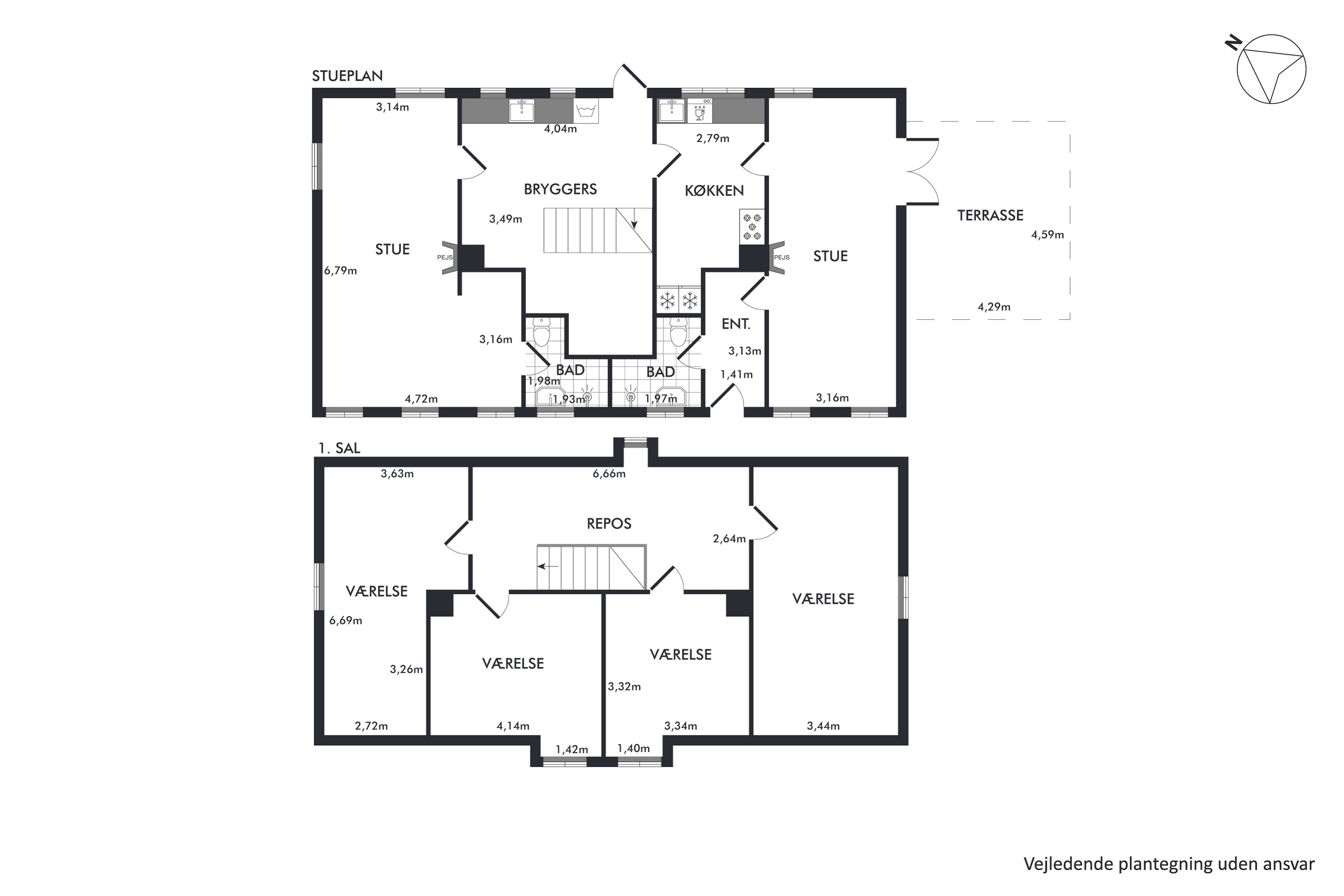 Plantegninger billede af Dollerupvej 127, 8800 Viborg