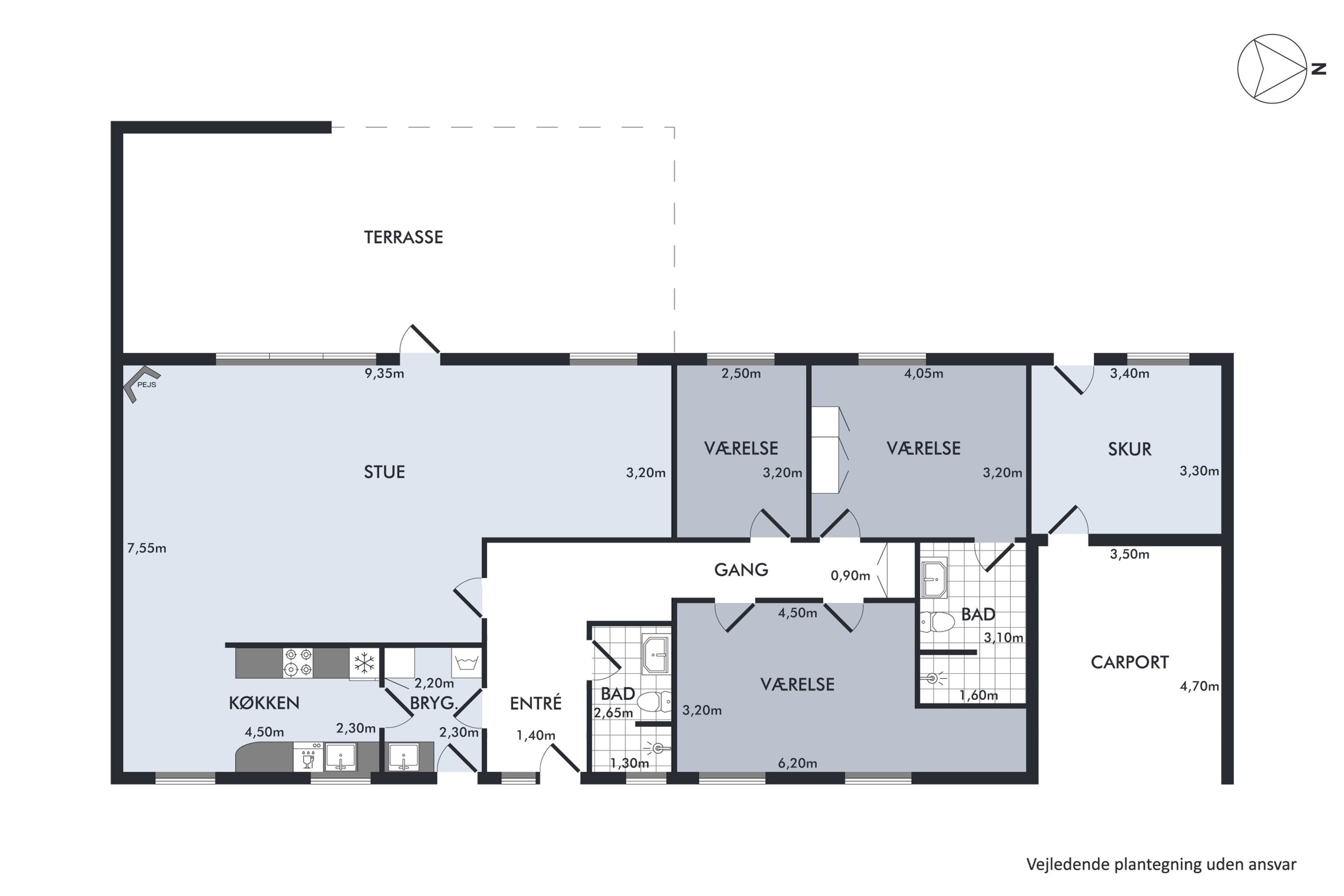 Plantegninger billede af Birkevej 3, Assentoft, 8960 Randers SØ