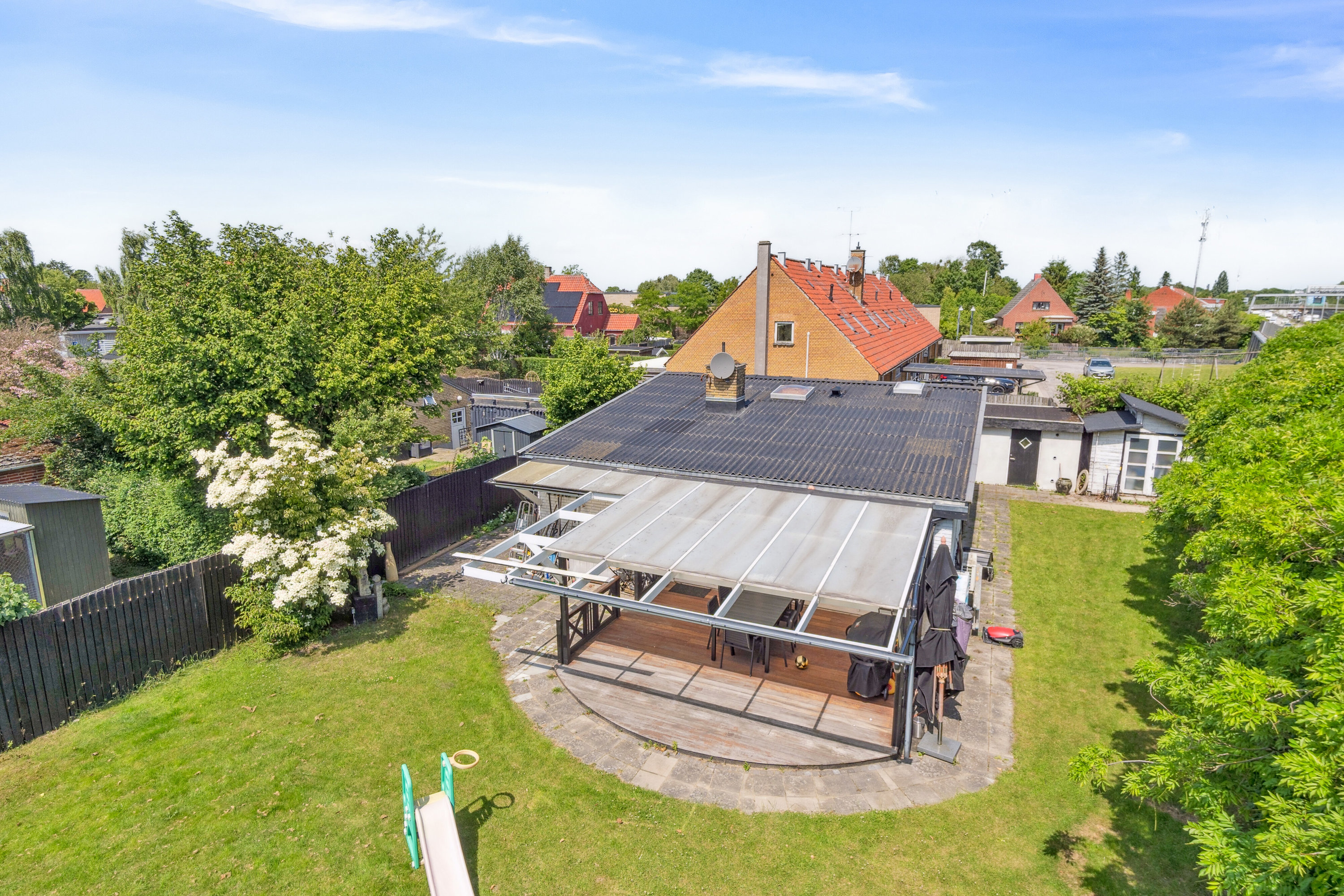 Fremhævet luftfoto billede i fuldskærmstilstand. Billede af Sommerfuglevej 1A, 2610 Rødovre