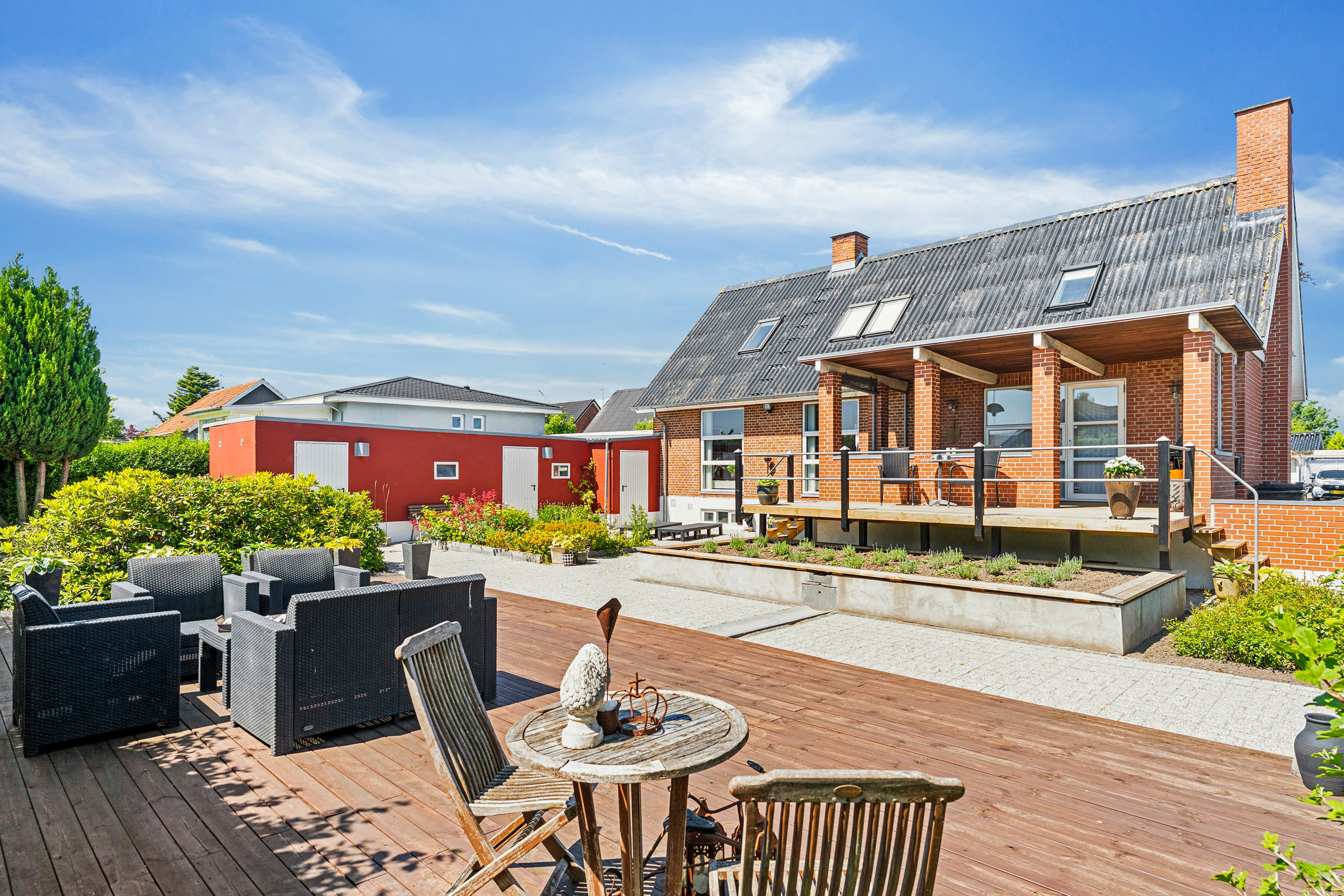 Fremhævet terrasse billede i fuldskærmstilstand. Billede af Gyvelvej 5, 8930 Randers NØ