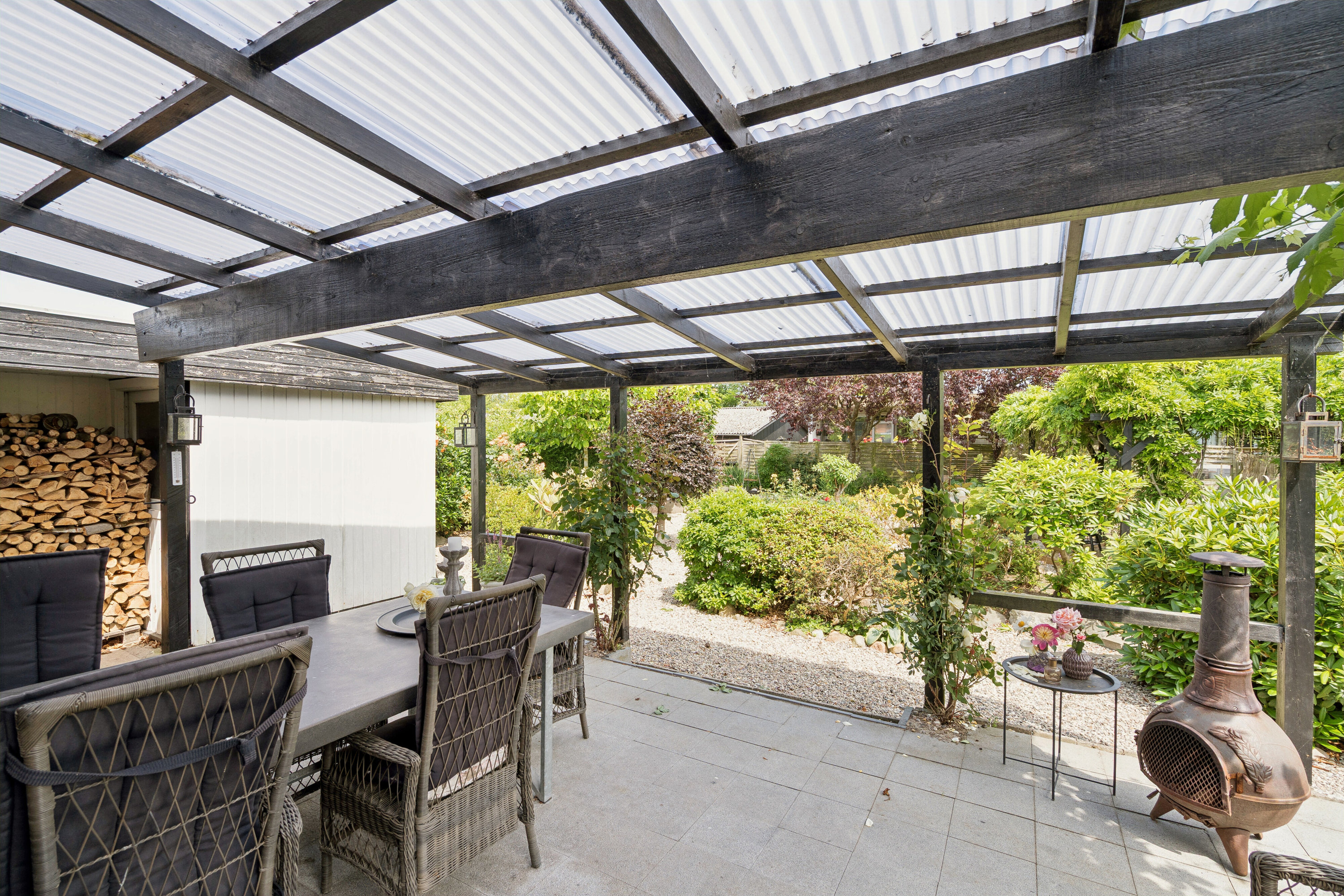 Fremhævet terrasse billede i fuldskærmstilstand. Billede af Gyldenbjergsvej 18, 5700 Svendborg