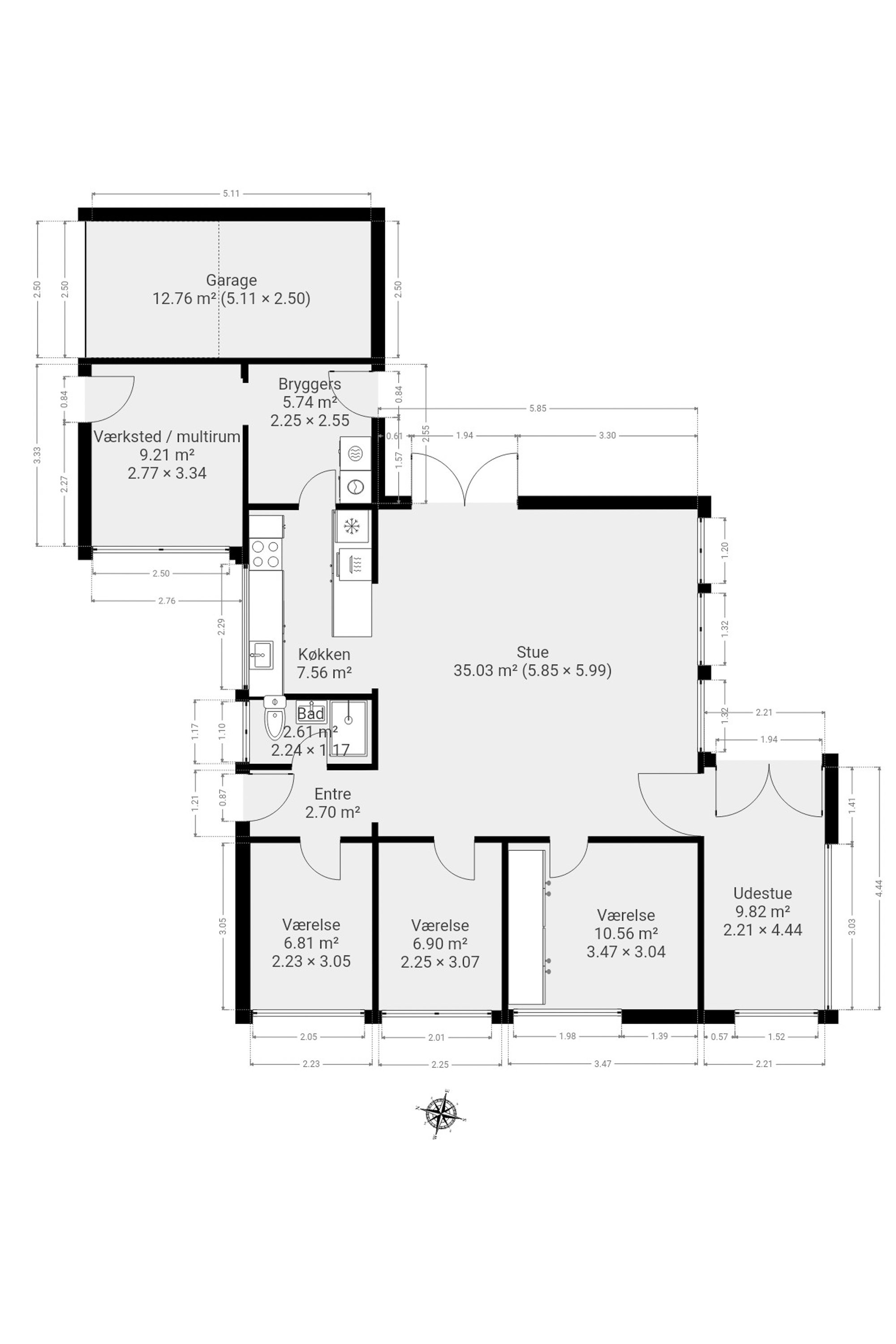 Plantegninger billede af Wesselsvej 11, 7000 Fredericia