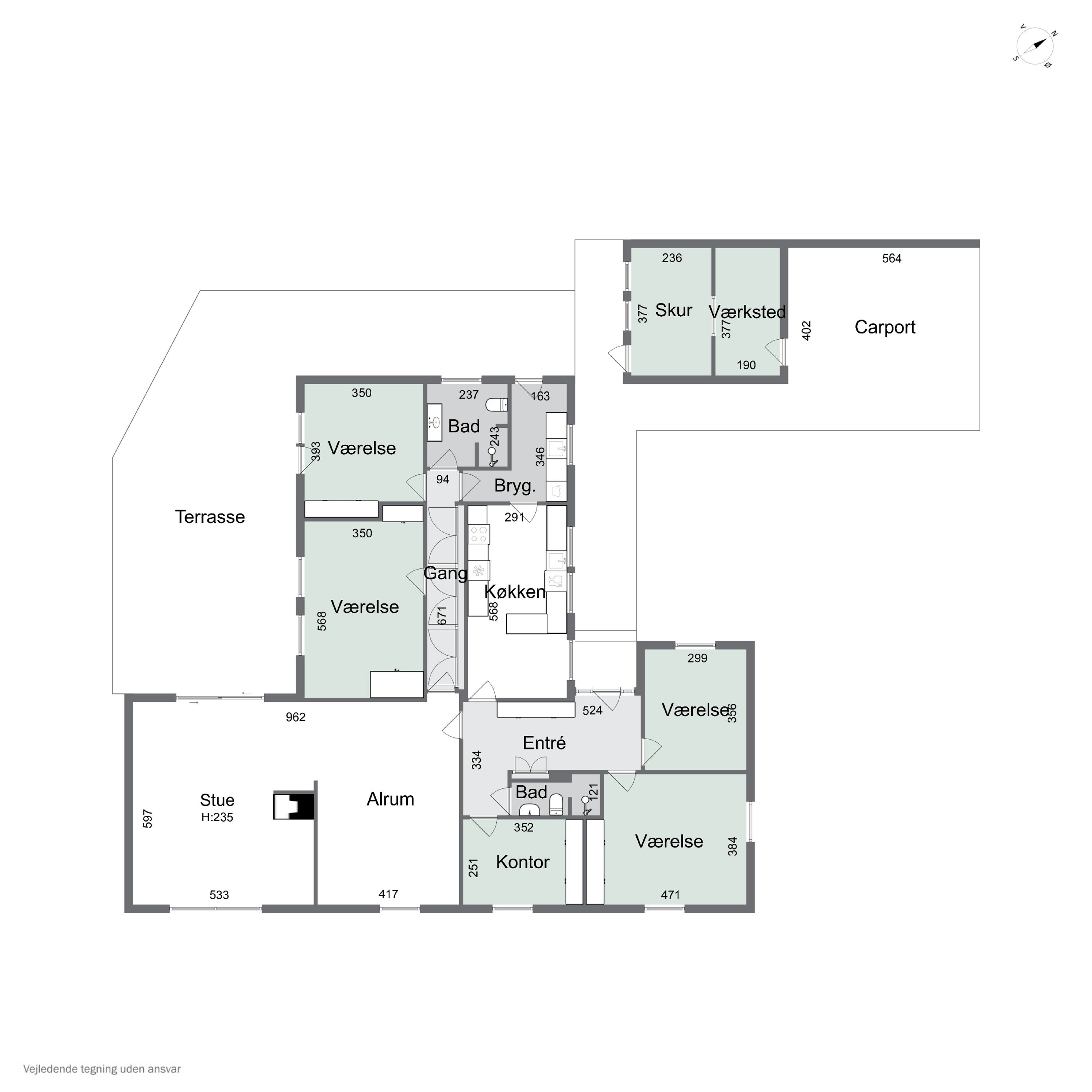 Plantegninger billede af Rødgranen 11, 8620 Kjellerup
