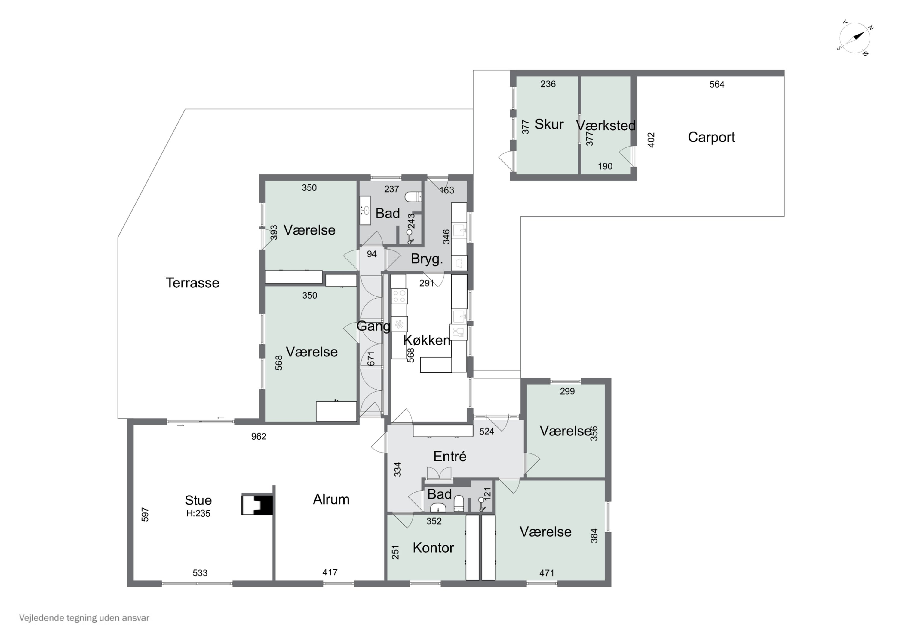 Plantegninger billede af Rødgranen 11, 8620 Kjellerup