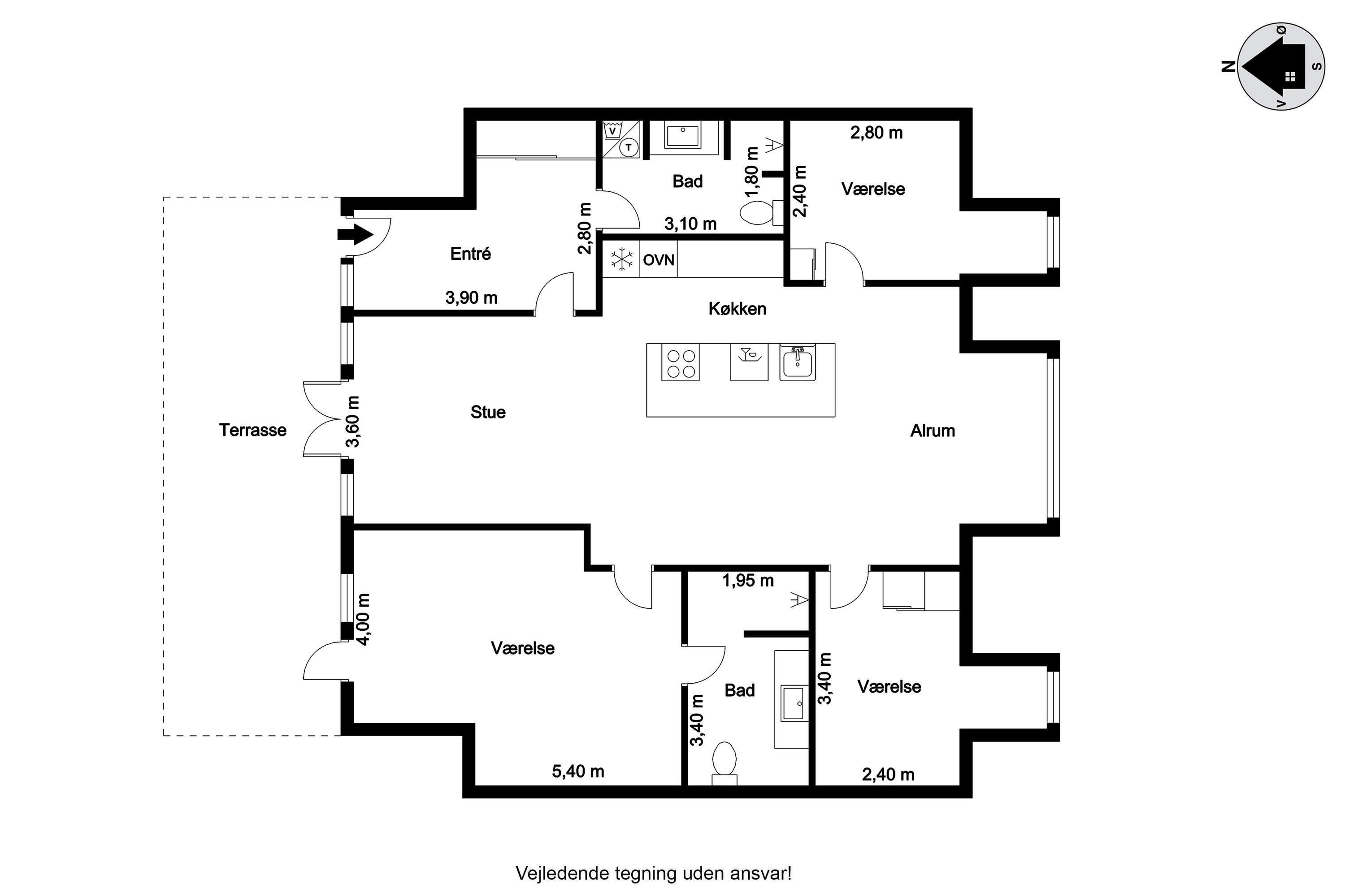 Plantegninger billede af Tværgade 2, 2., 6900 Skjern