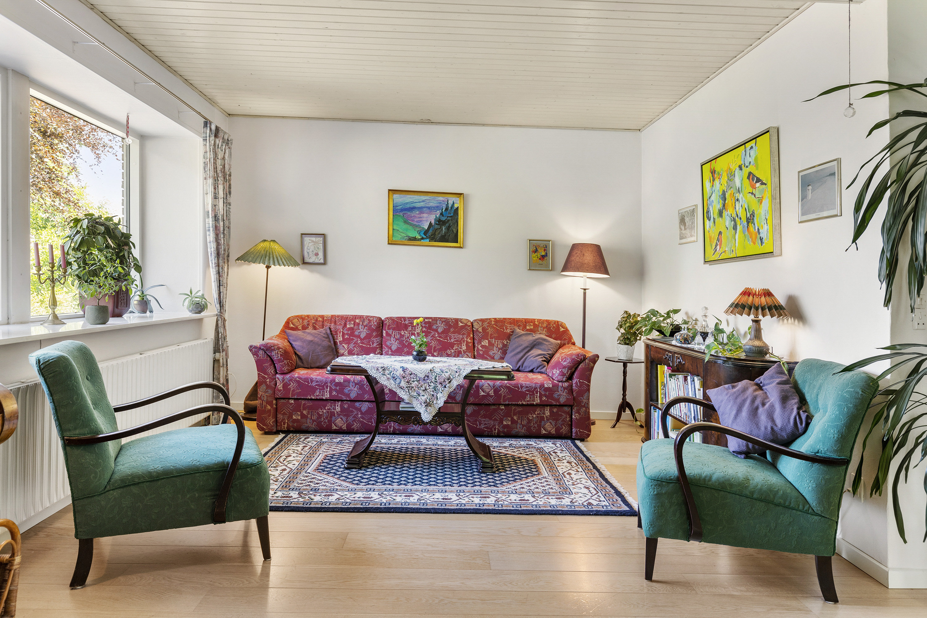 Fremhævet stue billede i fuldskærmstilstand. Billede af Skatskovvej 35, Guldager, 9620 Aalestrup