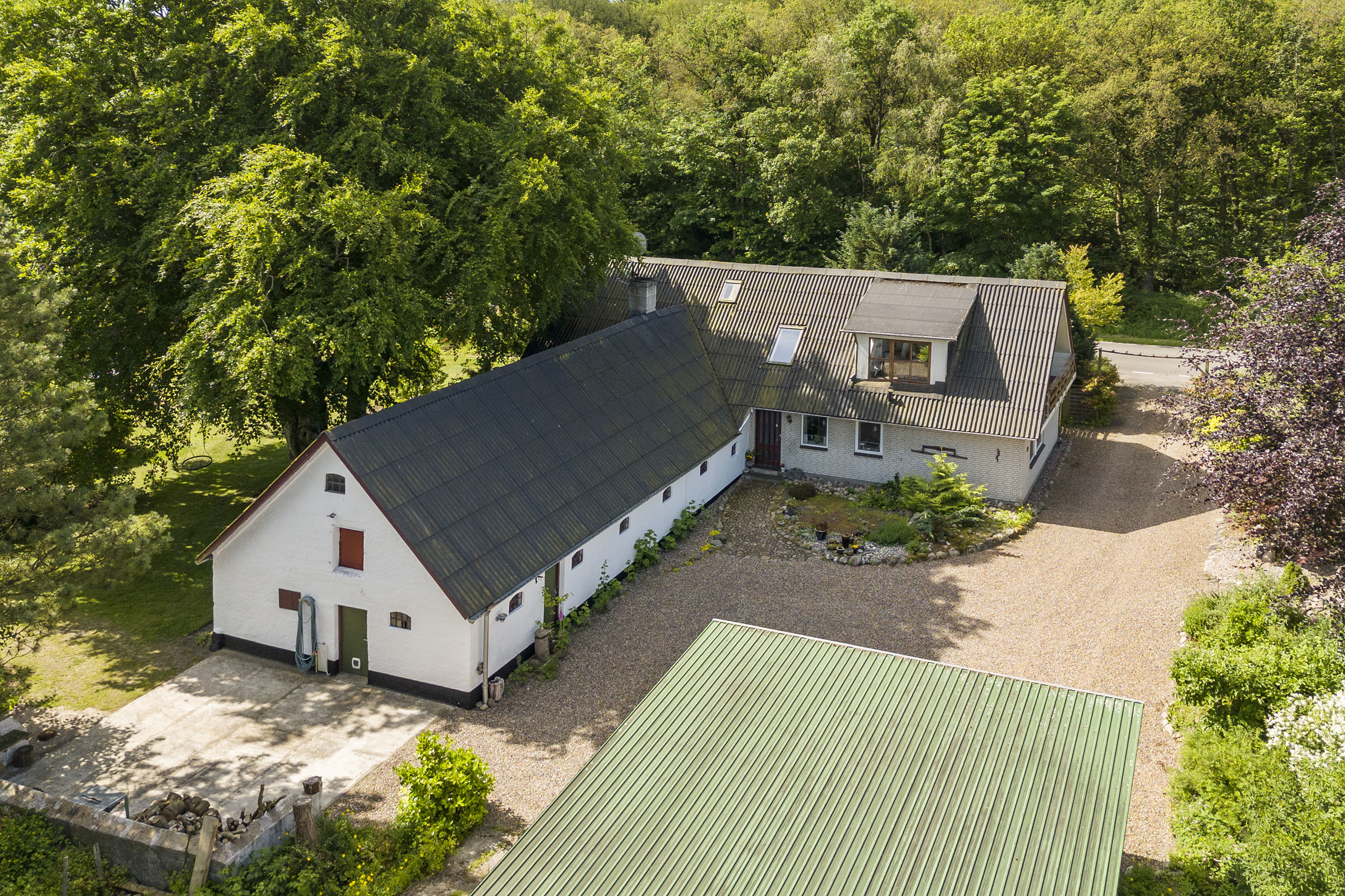 Fremhævet luftfoto billede i fuldskærmstilstand. Billede af Skatskovvej 35, Guldager, 9620 Aalestrup