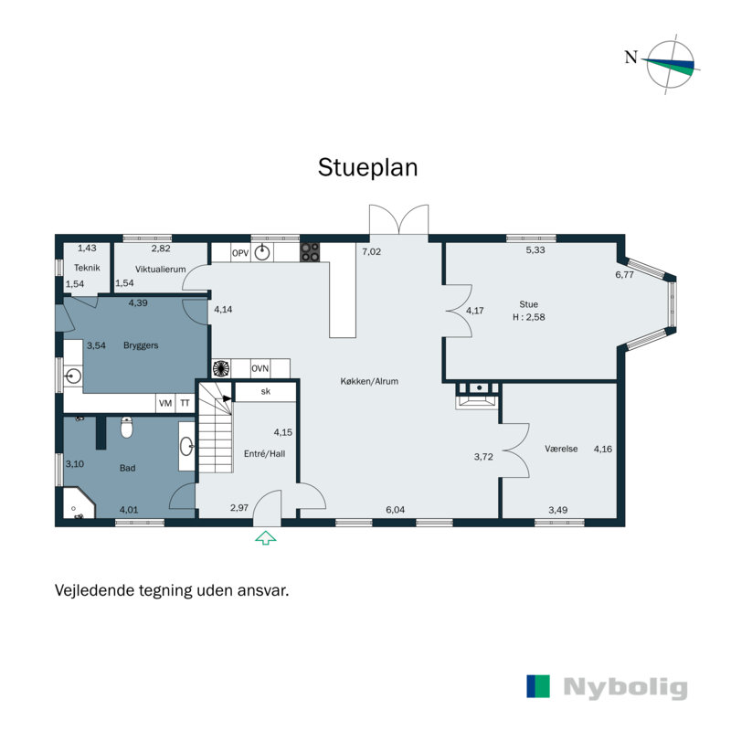 Plantegninger billede af Hedemarksvej 18, Fensten, 8300 Odder