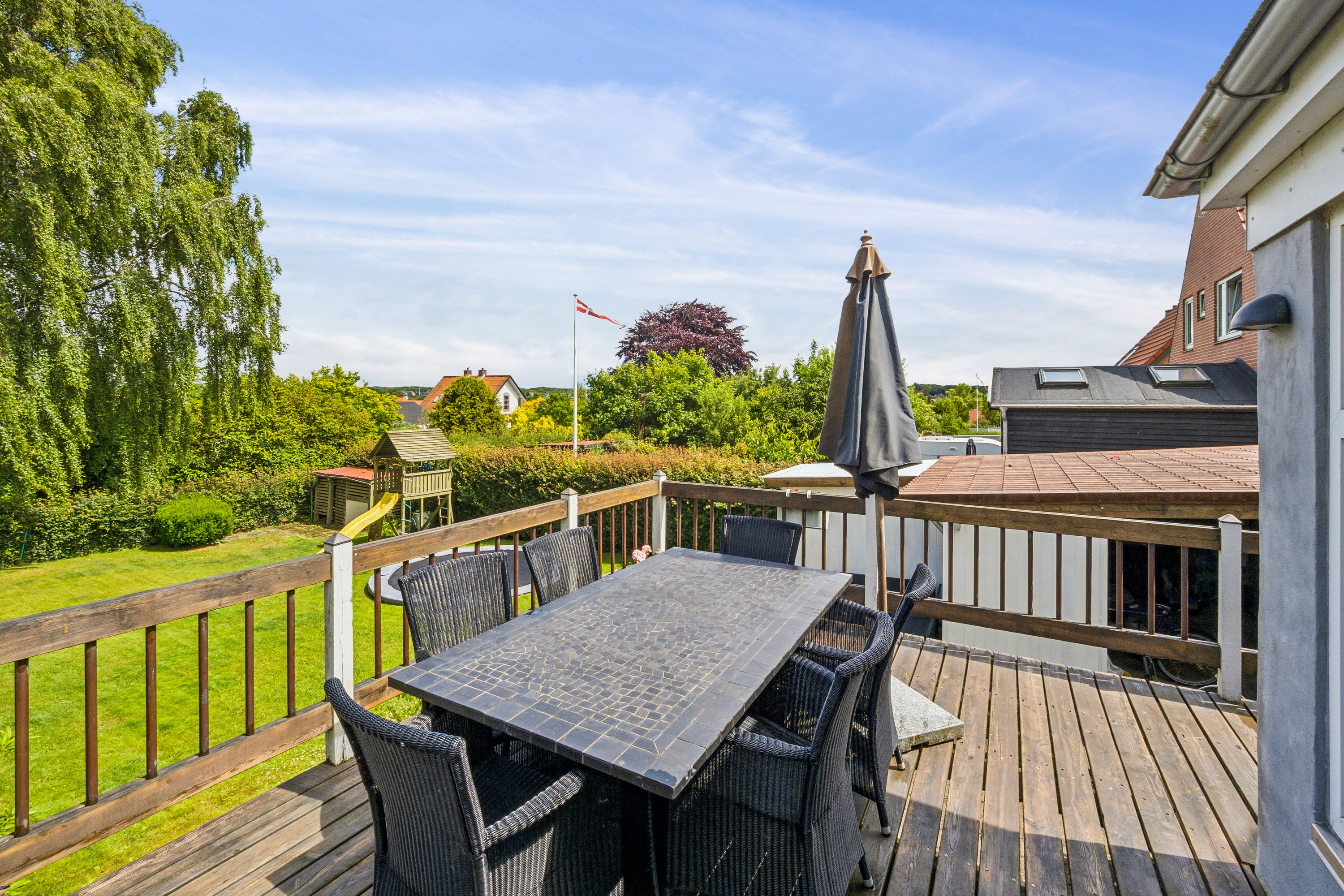 Fremhævet terrasse billede i fuldskærmstilstand. Billede af Kompagnigade 18, 7800 Skive