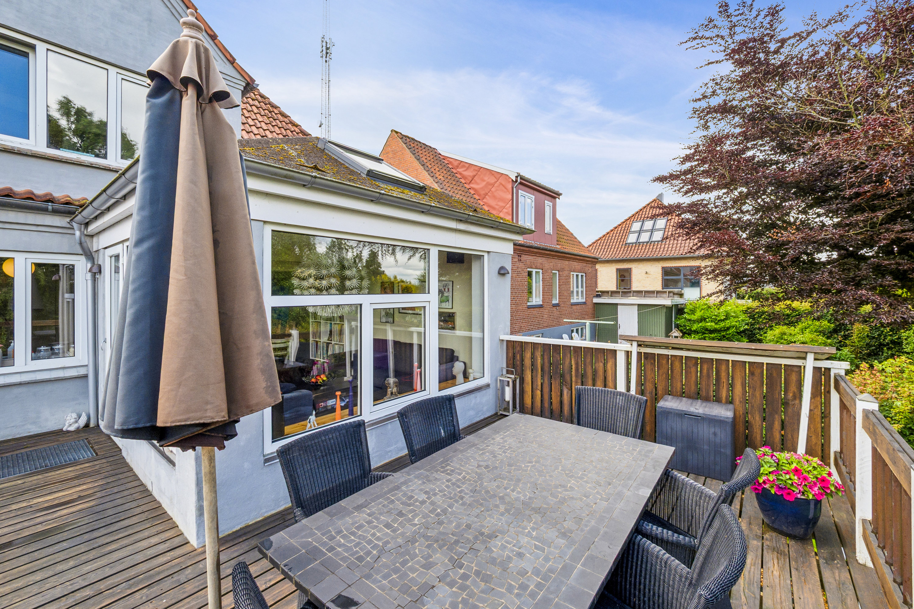 Fremhævet terrasse billede i fuldskærmstilstand. Billede af Kompagnigade 18, 7800 Skive