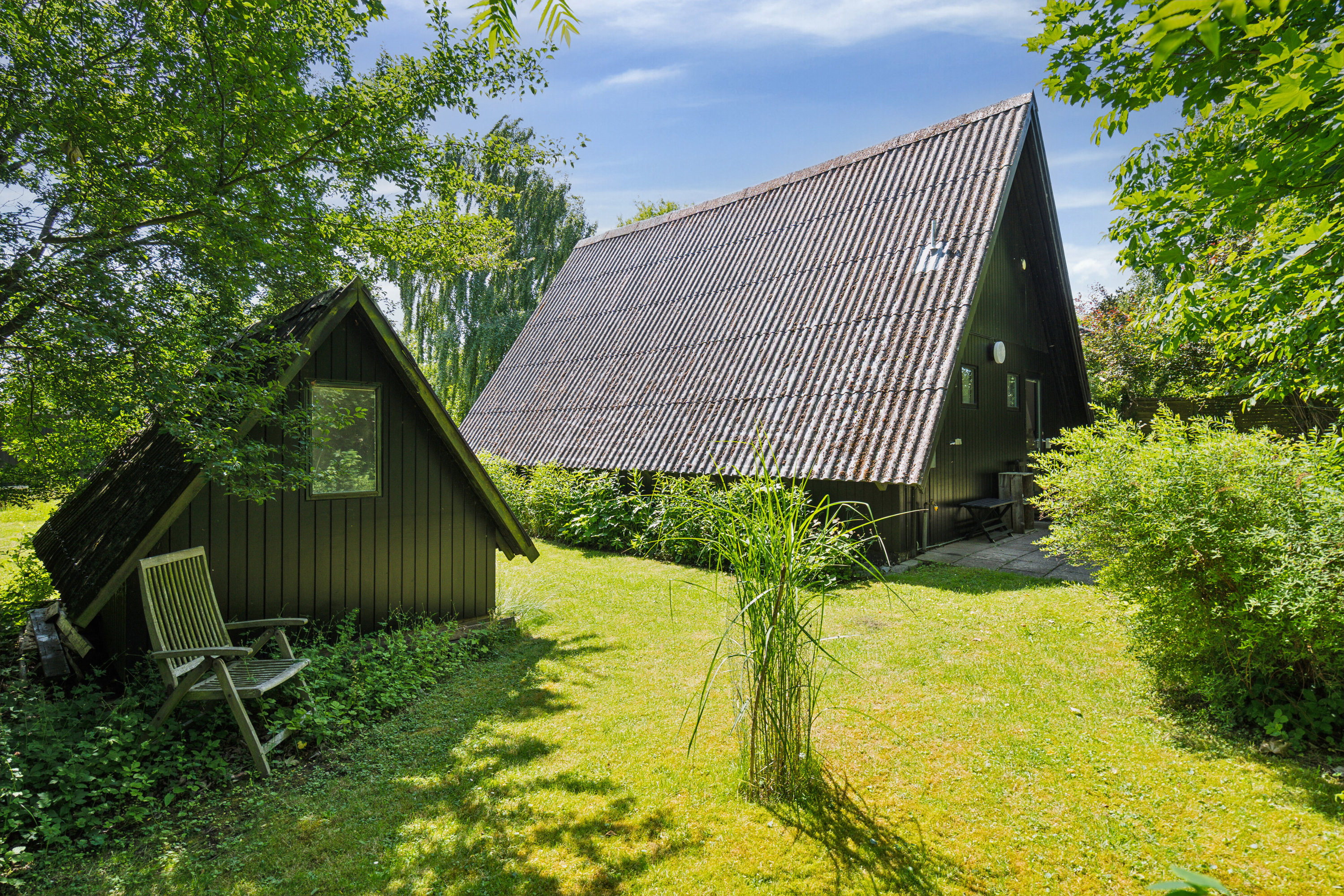 Fremhævet set fra haven billede i fuldskærmstilstand. Billede af Rødhalsevej 6, Ll Kongsmark, 4200 Slagelse