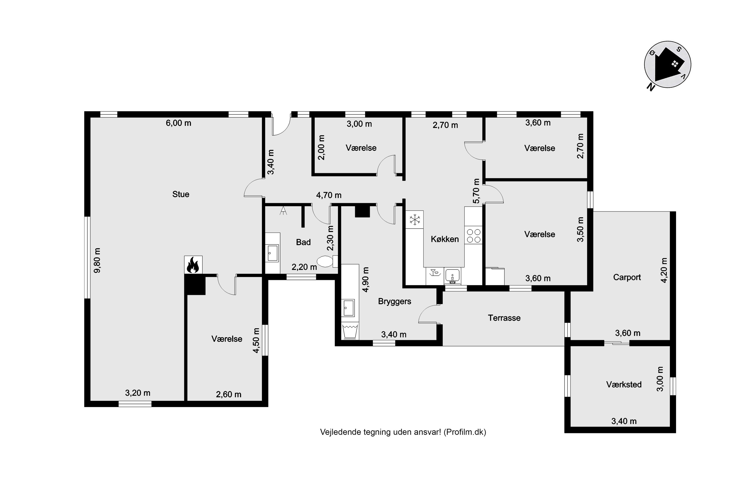 Plantegninger billede af Toelbjergvej 13, Hove, 7620 Lemvig