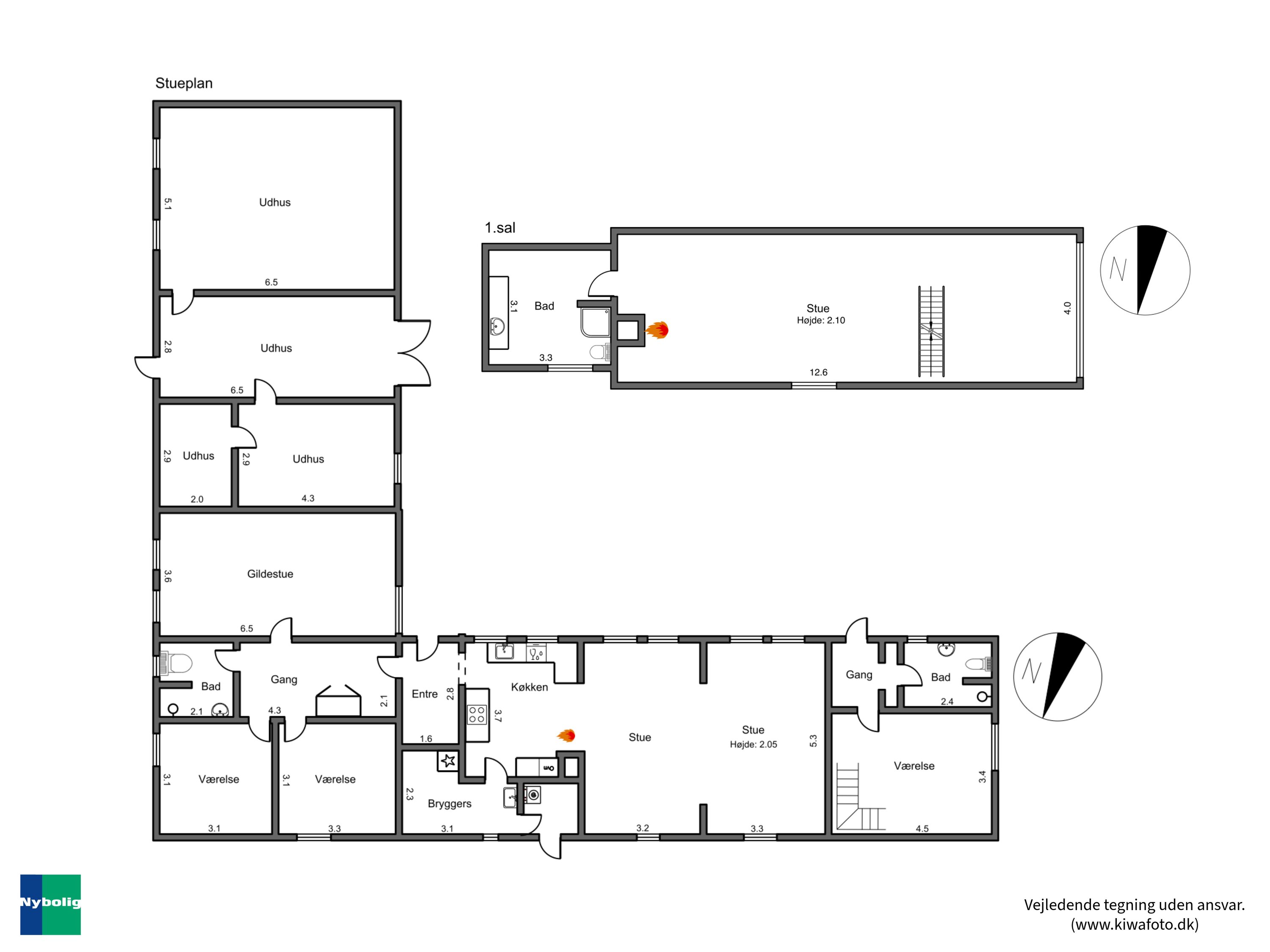 Plantegninger billede af Uglevejen 16, Vindeby, 4913 Horslunde