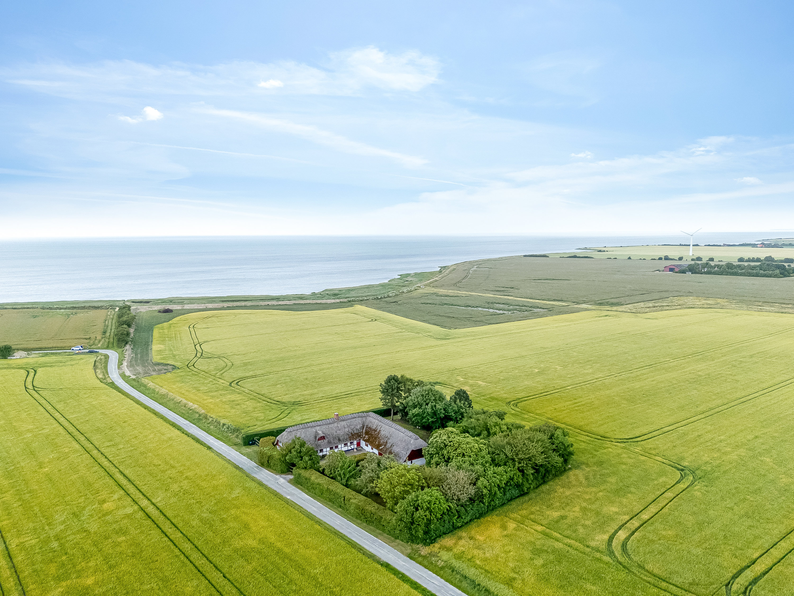 Fremhævet luftfoto billede i fuldskærmstilstand. Billede af Uglevejen 16, Vindeby, 4913 Horslunde