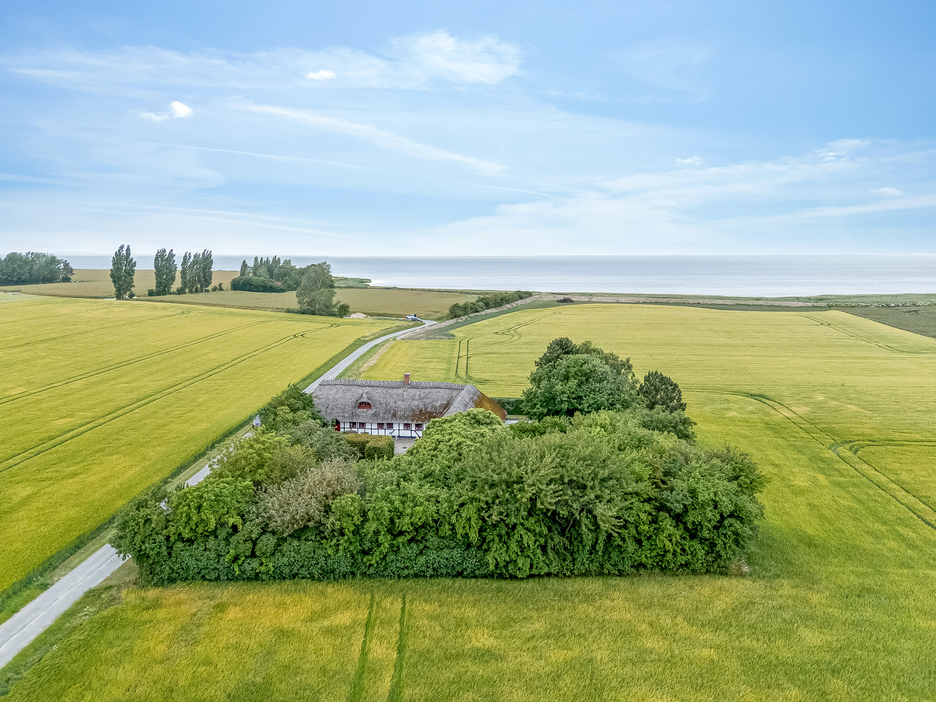 Fremhævet luftfoto billede i fuldskærmstilstand. Billede af Uglevejen 16, Vindeby, 4913 Horslunde