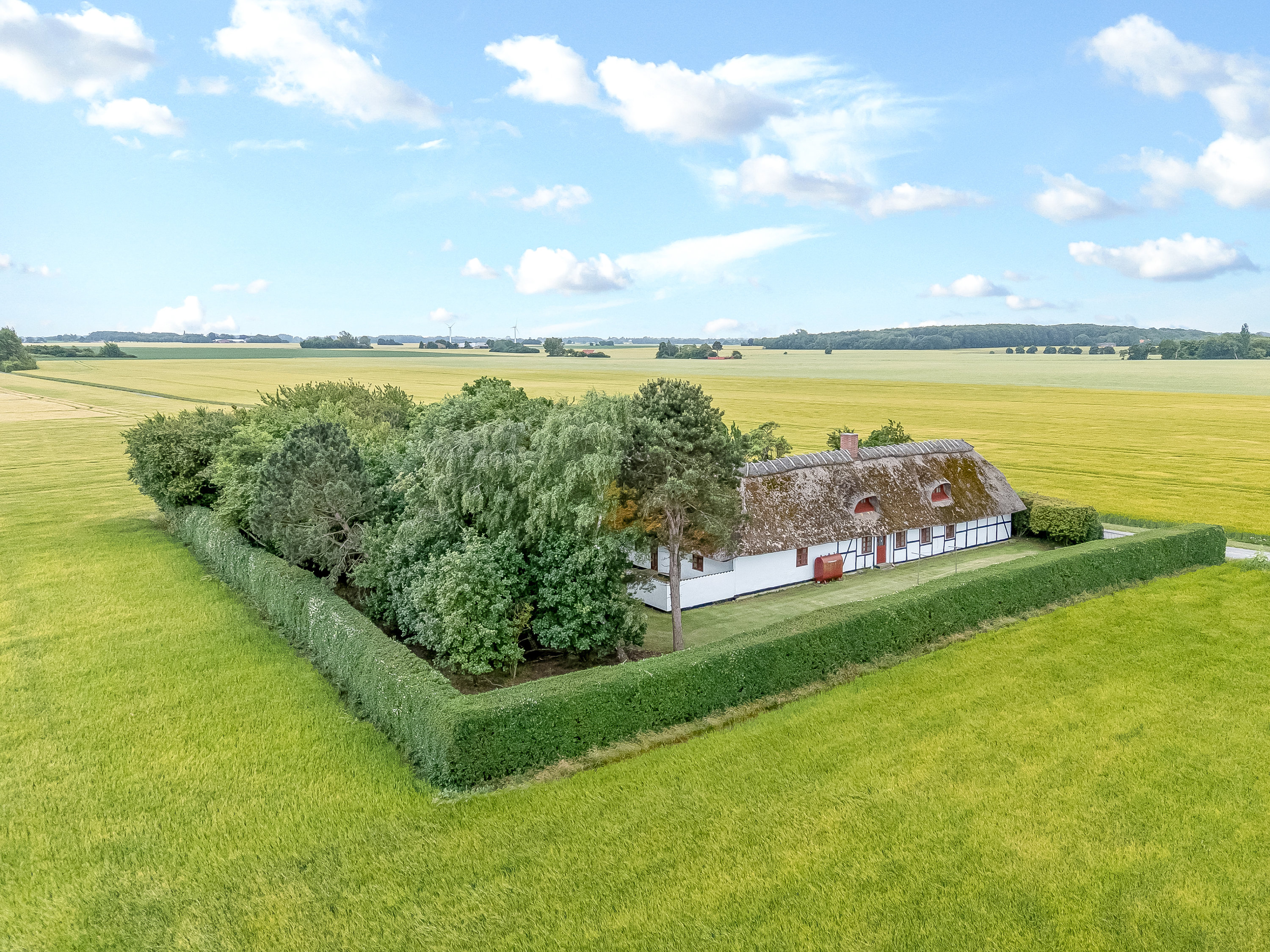 Fremhævet luftfoto billede i fuldskærmstilstand. Billede af Uglevejen 16, Vindeby, 4913 Horslunde