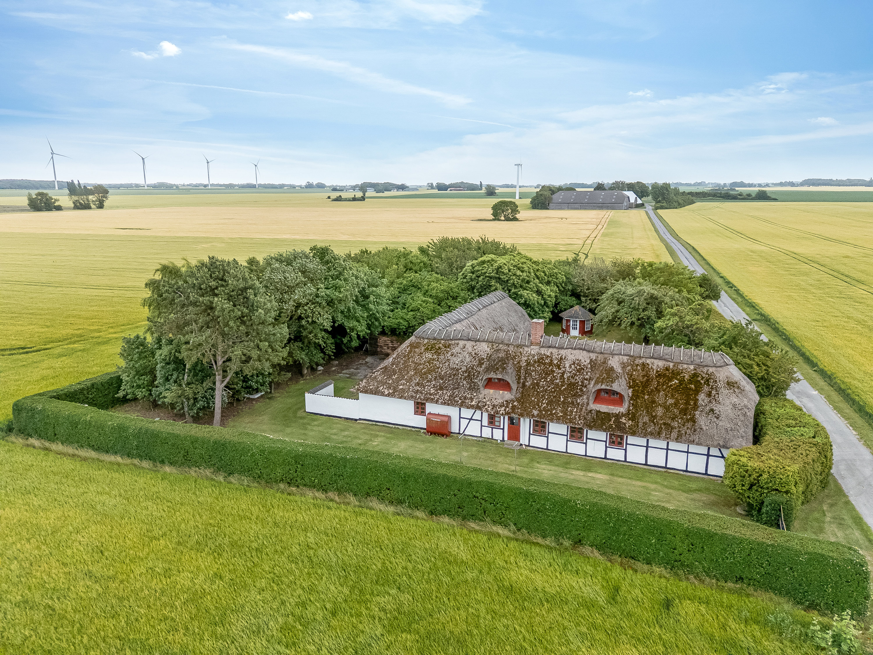 Fremhævet luftfoto billede i fuldskærmstilstand. Billede af Uglevejen 16, Vindeby, 4913 Horslunde