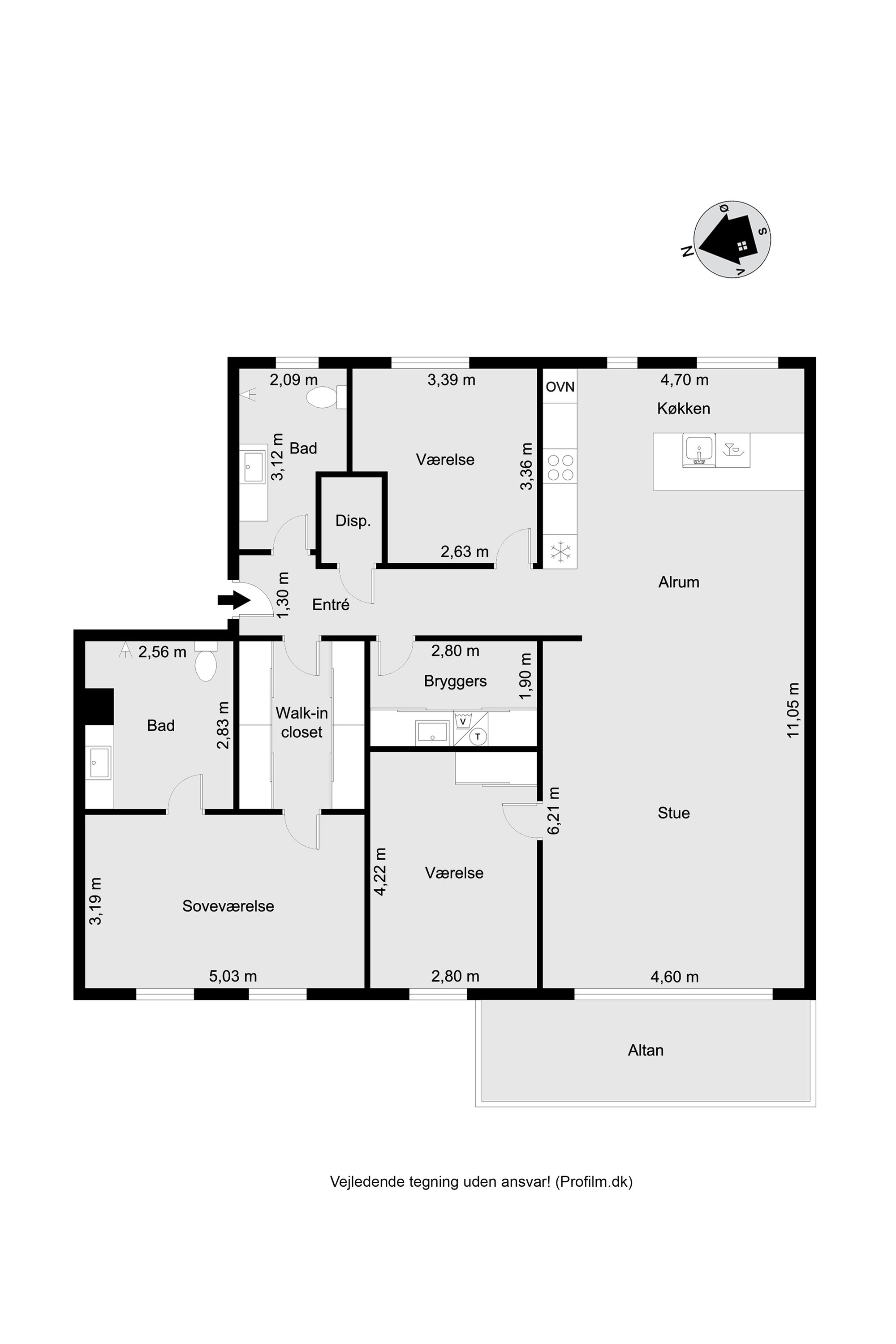 Plantegninger billede af Jyllandsgade 4, 3. tv., 7400 Herning