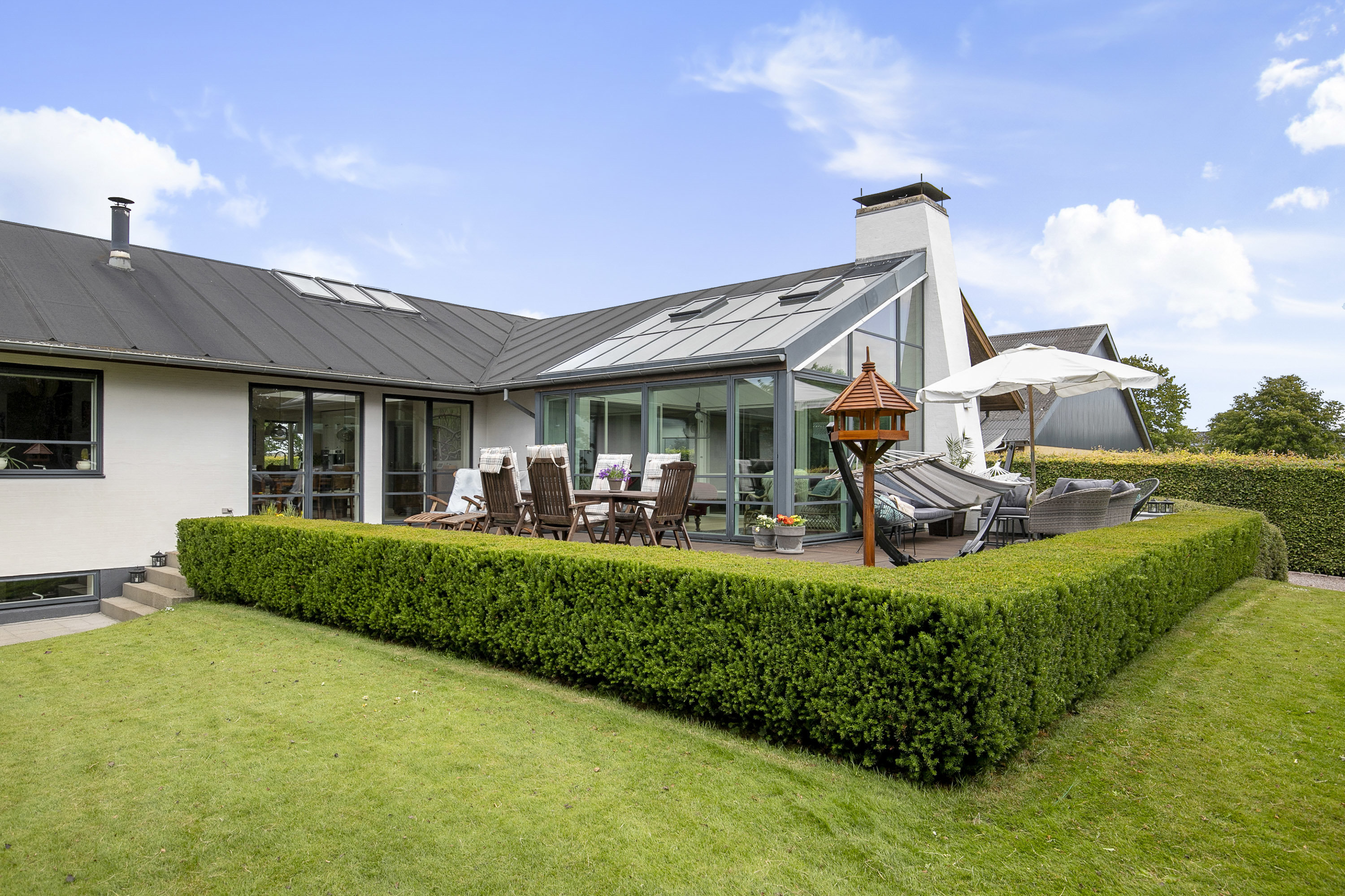 Fremhævet terrasse billede i fuldskærmstilstand. Billede af Gamborgvej 8, Havbro, 9600 Aars