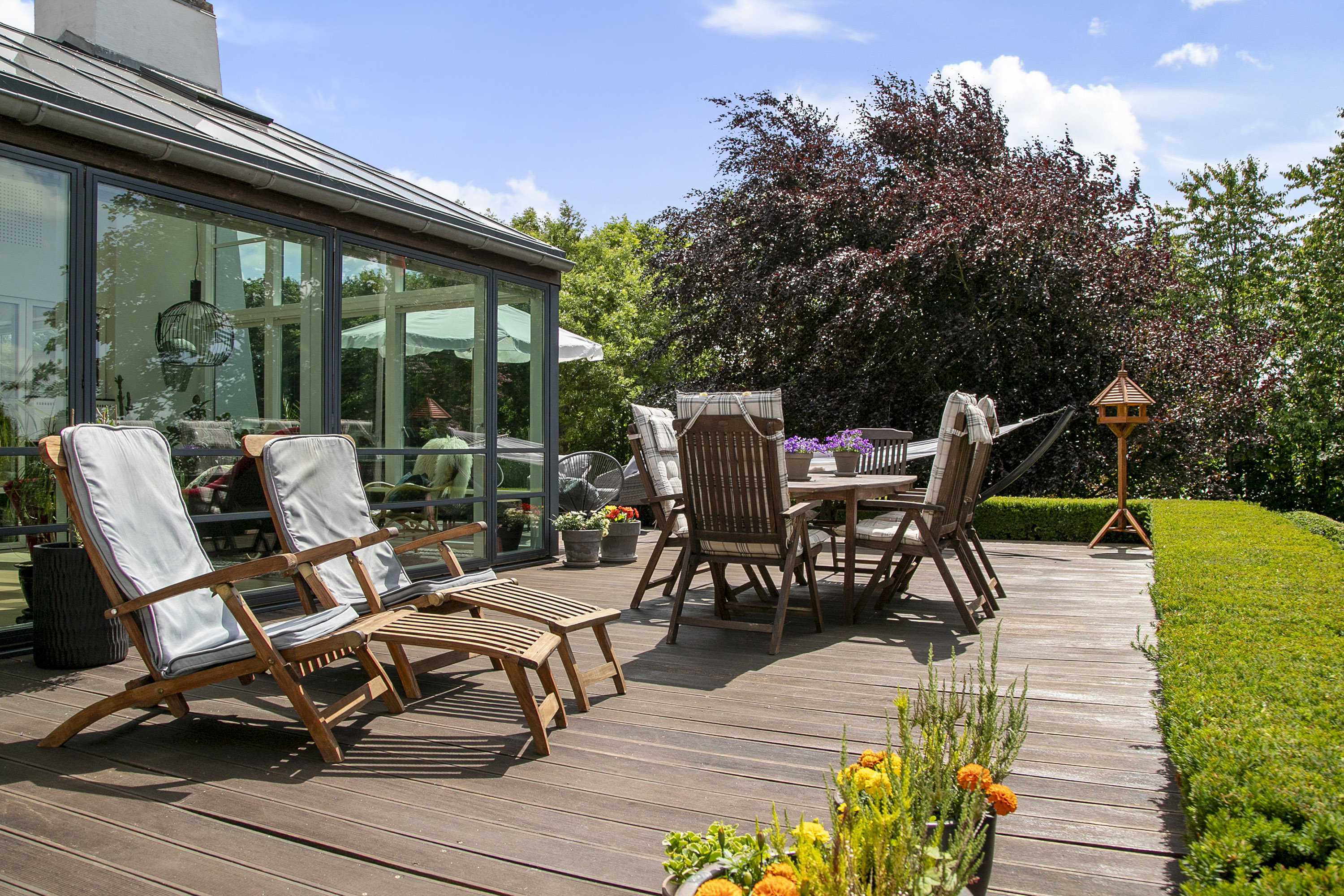 Fremhævet terrasse billede i fuldskærmstilstand. Billede af Gamborgvej 8, Havbro, 9600 Aars