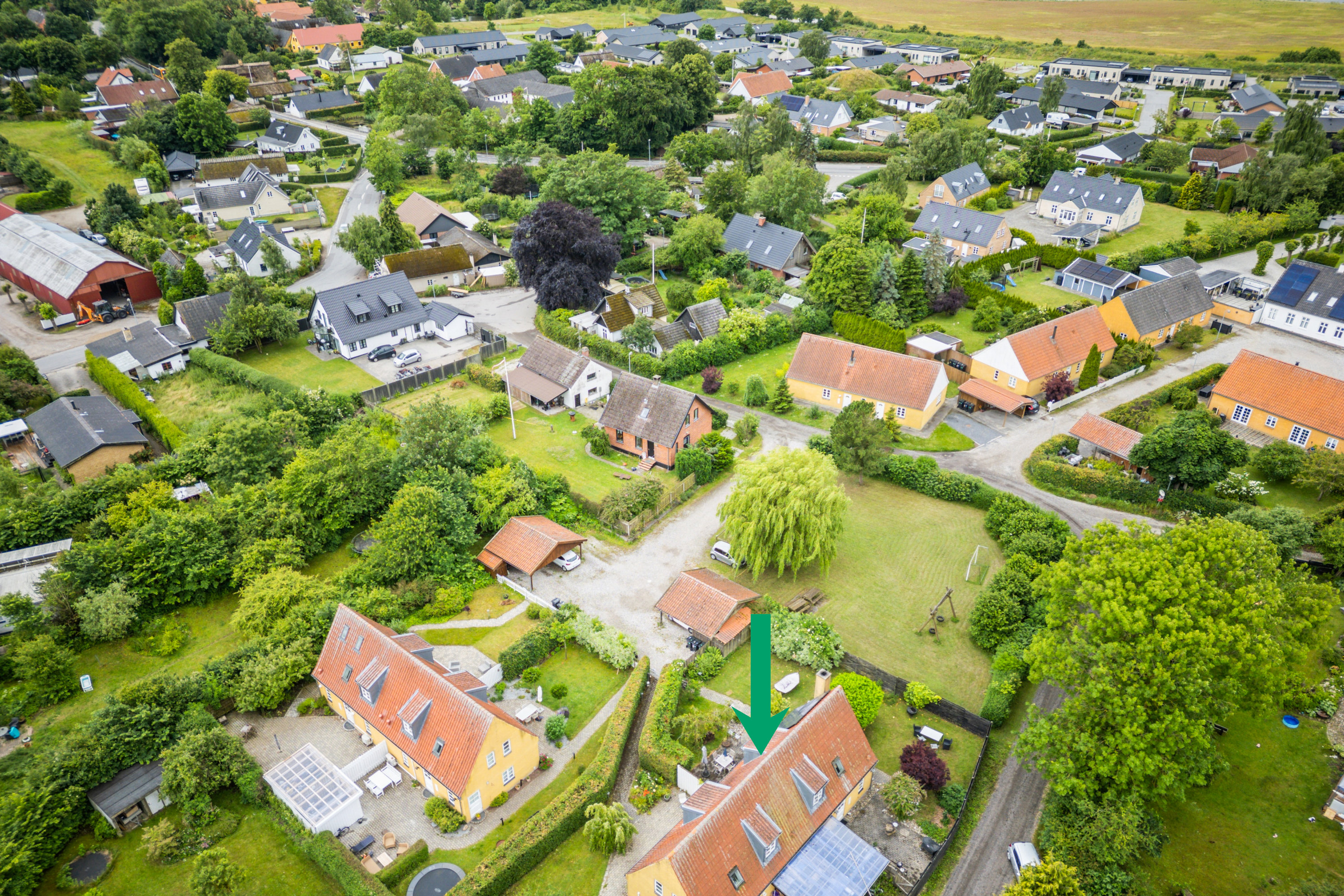 Fremhævet luftfoto billede i fuldskærmstilstand. Billede af Nordtoften 4E, Reerslev, 2640 Hedehusene