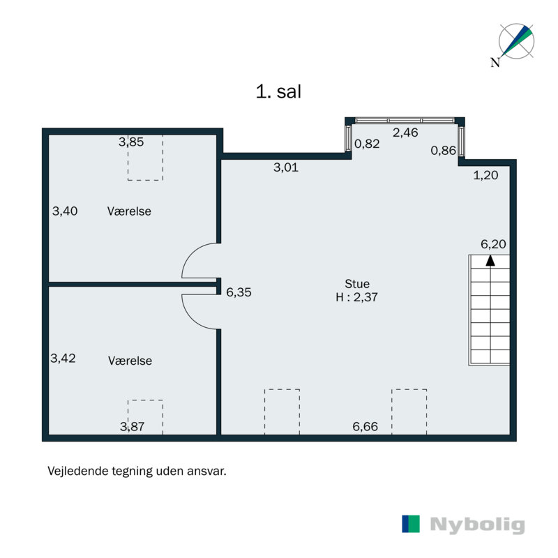 Plantegninger billede af Damvej 11, Blegind, 8362 Hørning