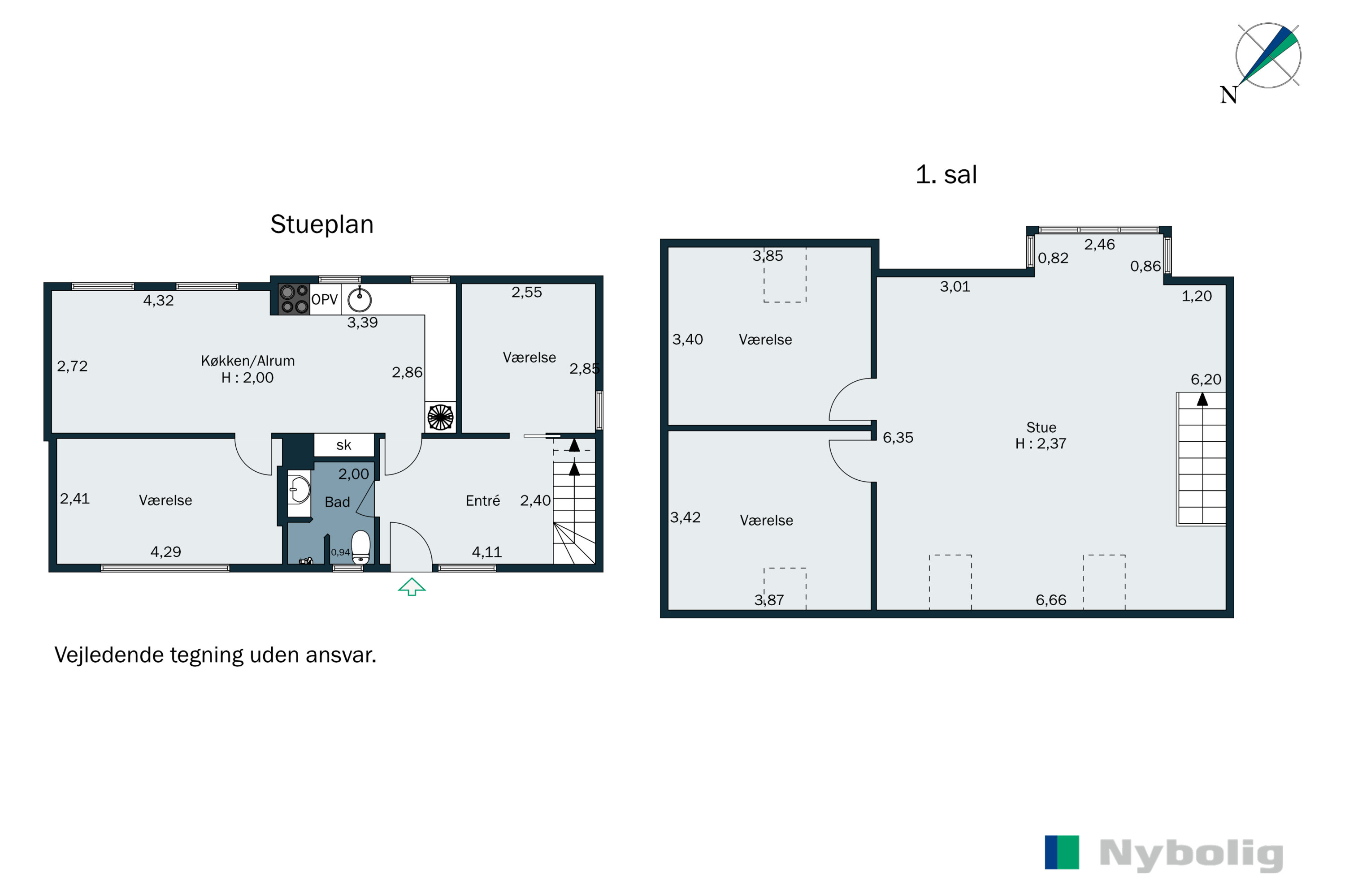 Plantegninger billede af Damvej 11, Blegind, 8362 Hørning
