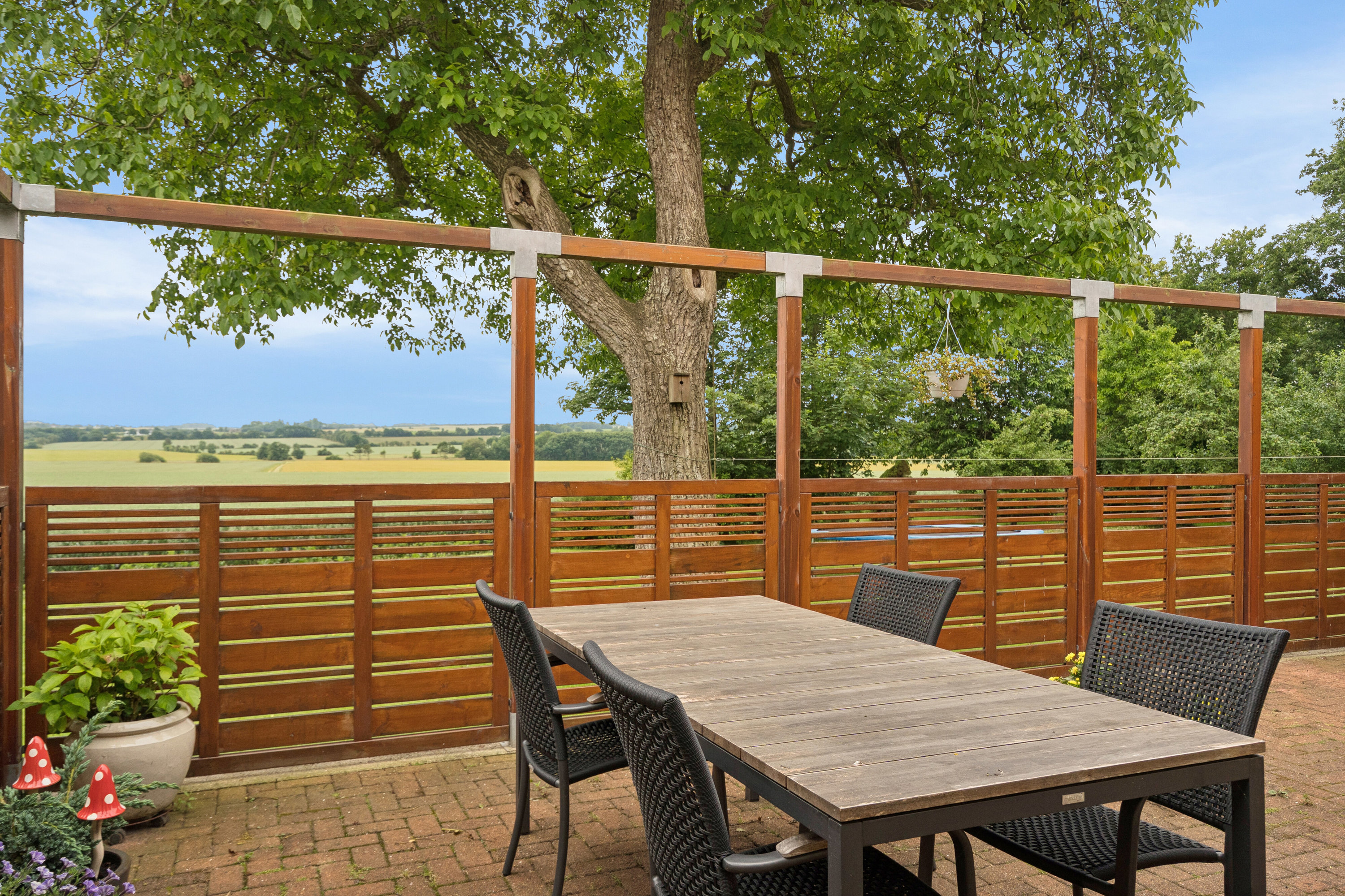 Fremhævet terrasse billede i fuldskærmstilstand. Billede af Stenderupgård 1, 6630 Rødding