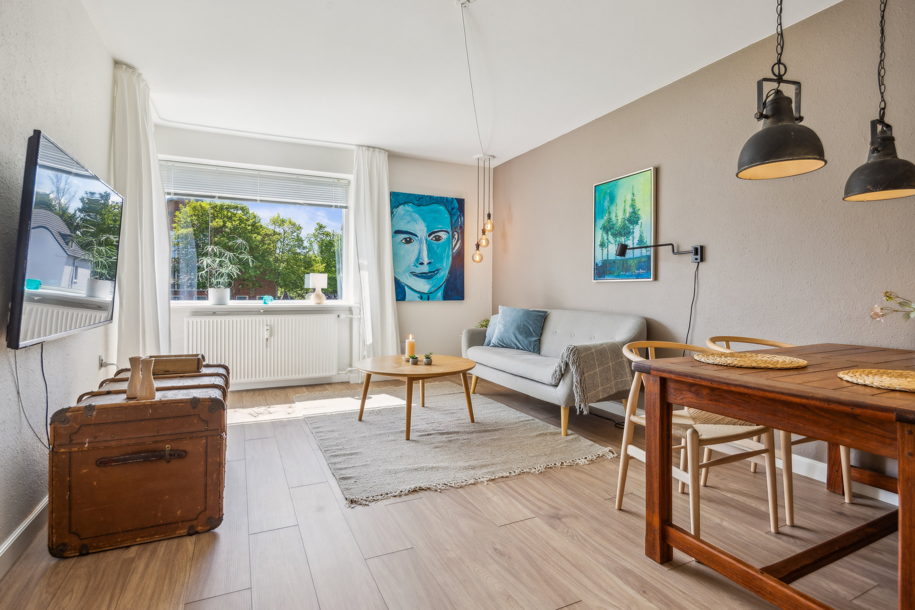 Miniaturebillede 2: stue. Billede af Lindholmsvej 73B, 1. tv., 9400 Nørresundby