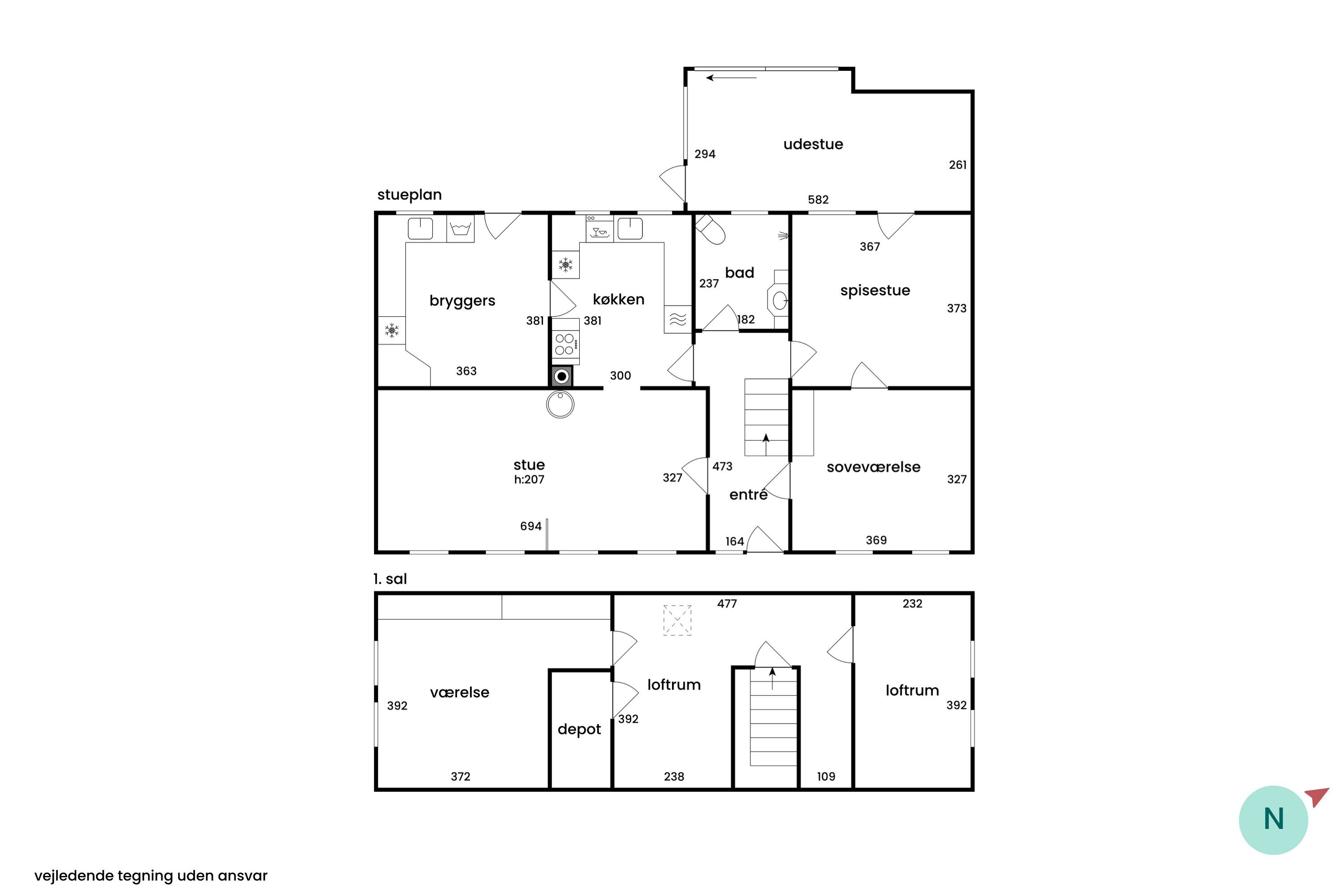Plantegninger billede af Kirkevej 6, Handbjerg, 7830 Vinderup