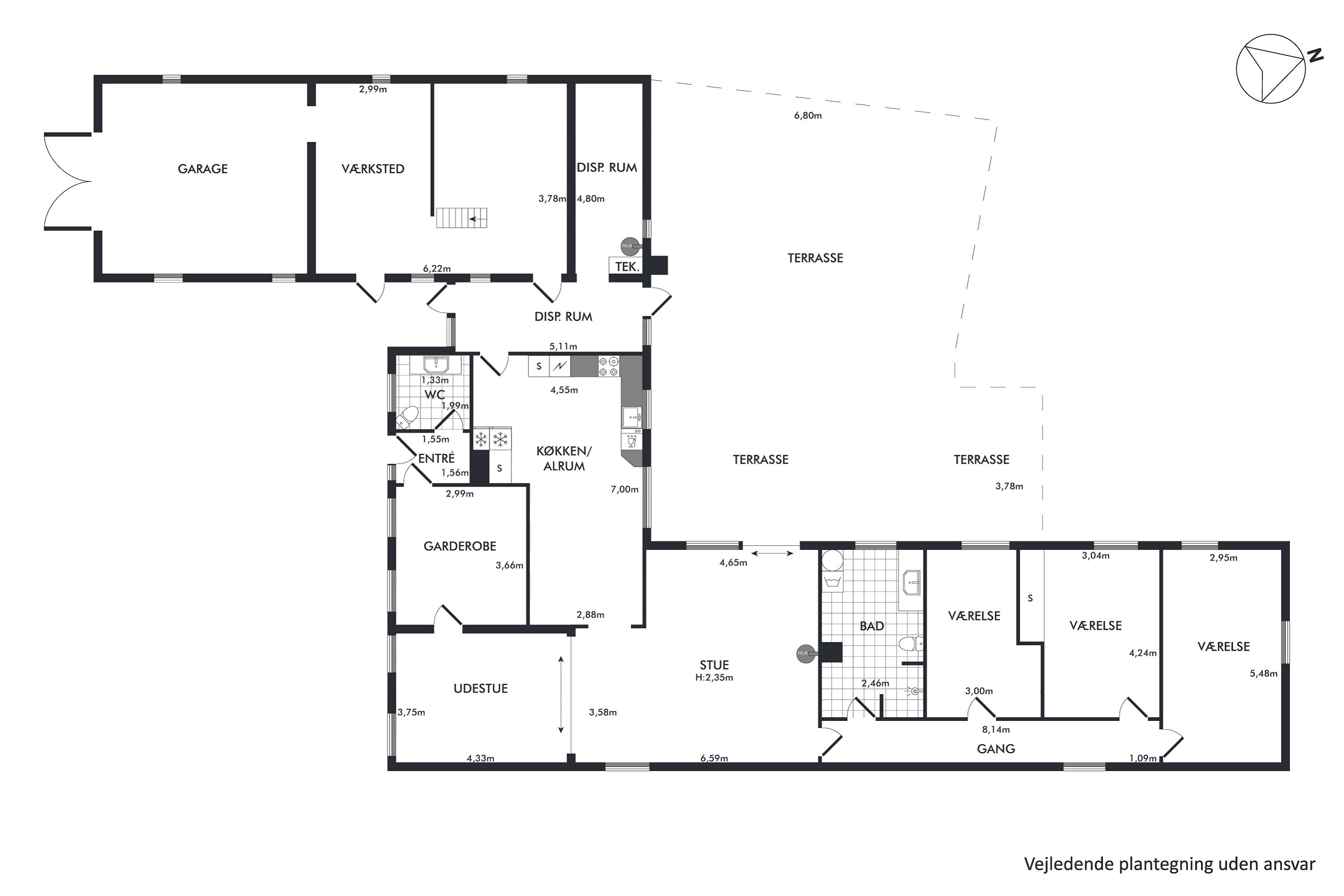 Plantegninger billede af Tommestrupvej 19, Tommestrup, 4660 Store Heddinge