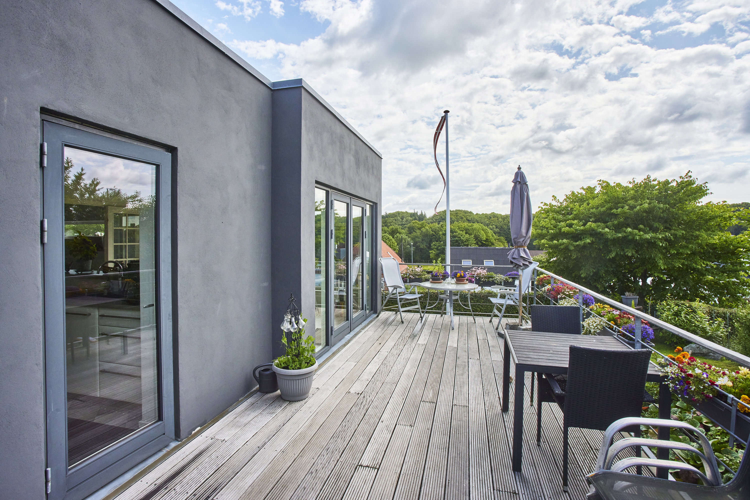 Fremhævet altan billede i fuldskærmstilstand. Billede af Horsensvej 116, Tebstrup, 8660 Skanderborg