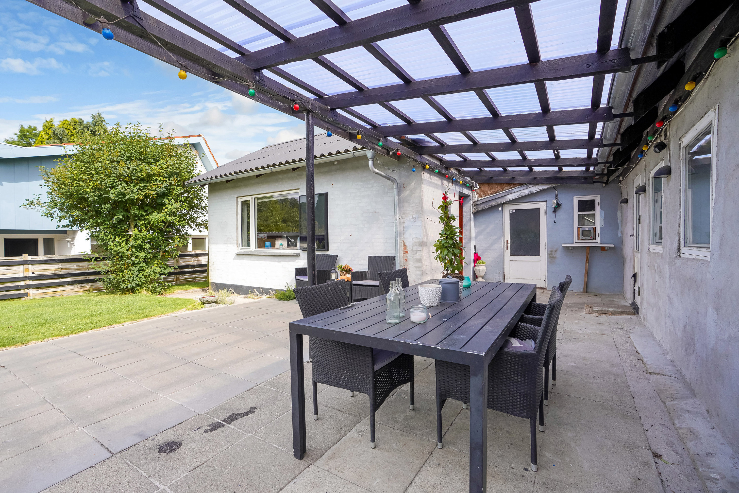 Fremhævet terrasse billede i fuldskærmstilstand. Billede af Tallerupvej 73C, Tommerup St, 5690 Tommerup