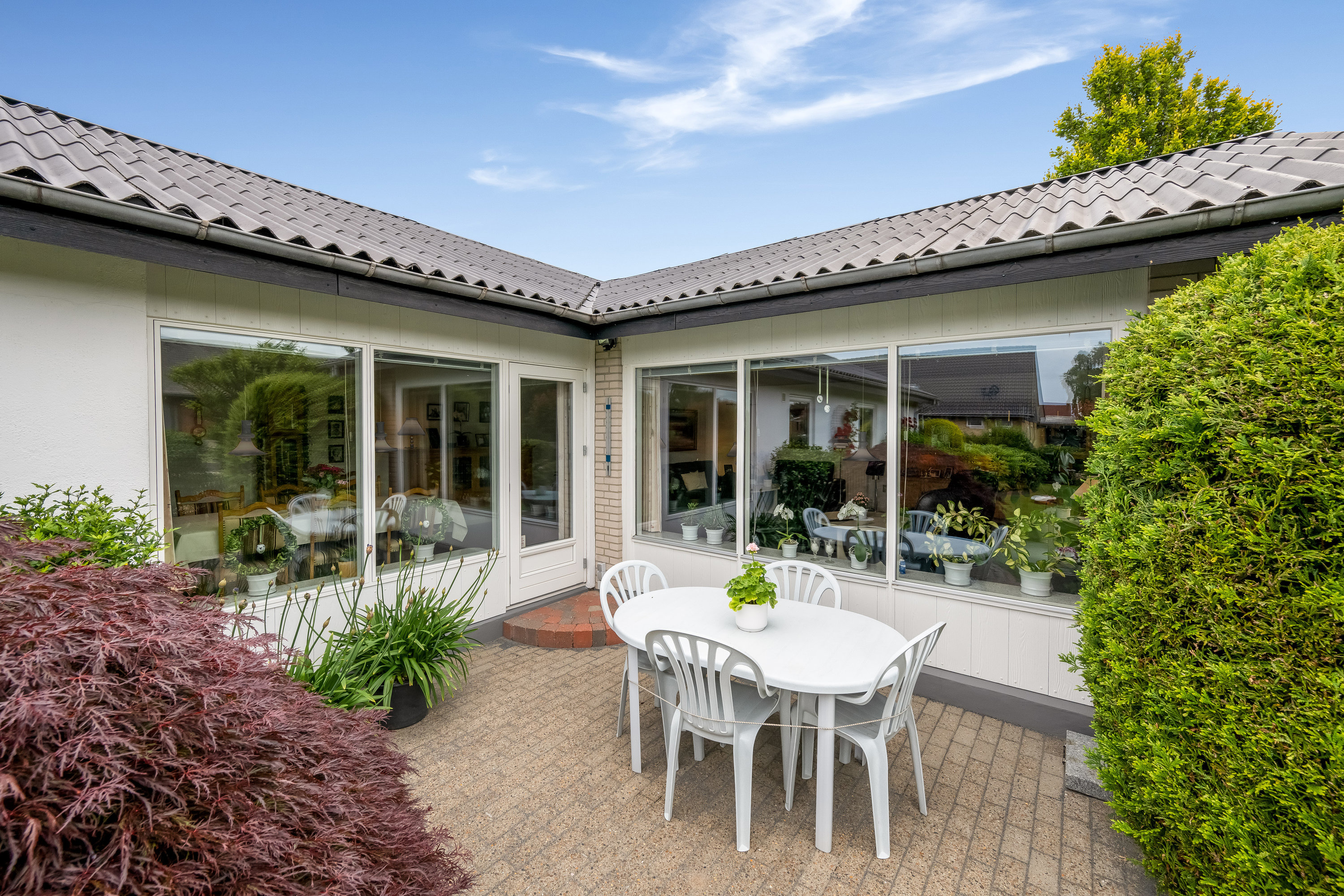 Fremhævet terrasse billede i fuldskærmstilstand. Billede af Uglevej 2, 6900 Skjern