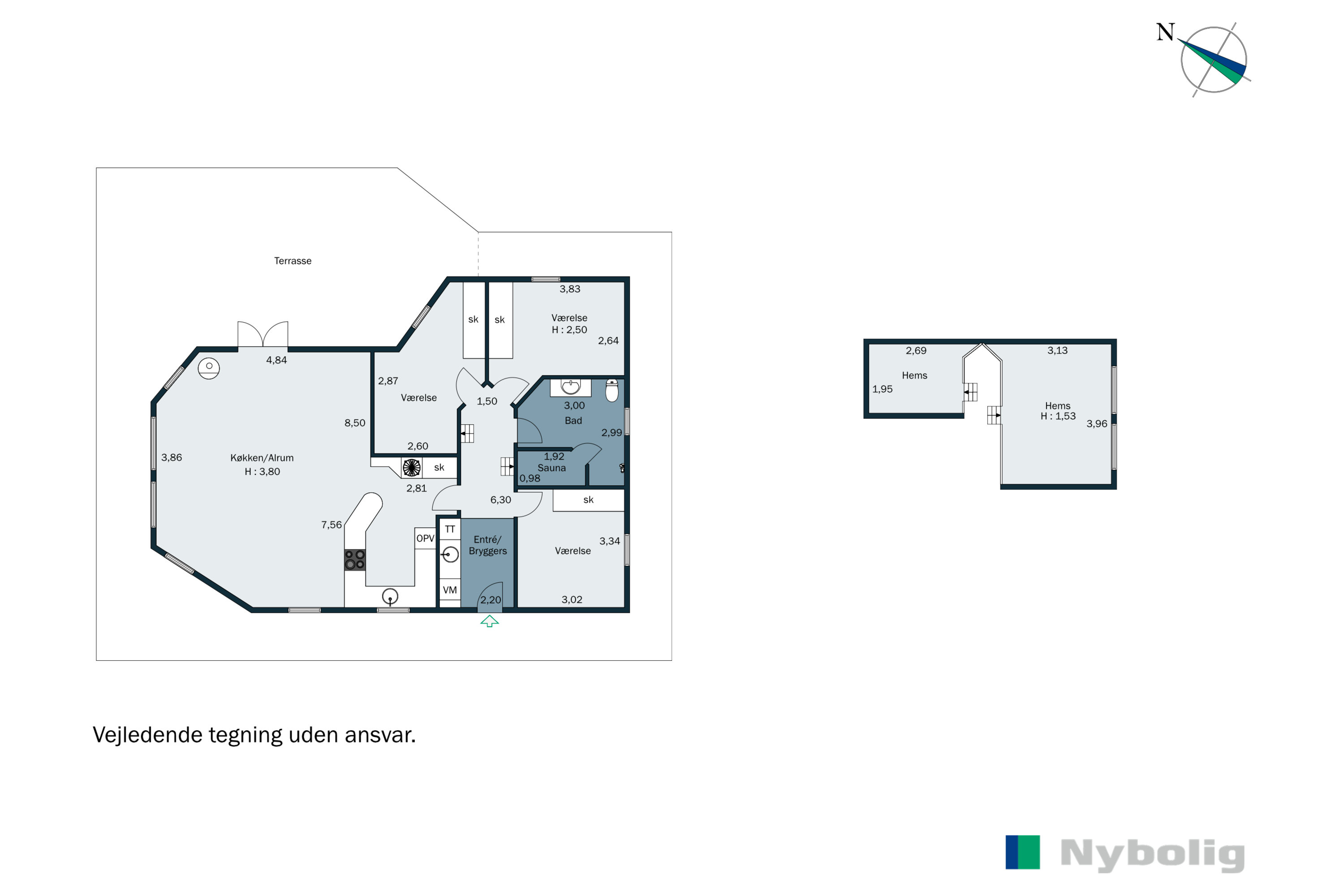 Plantegninger billede af Skarrevvej 304, 6200 Aabenraa